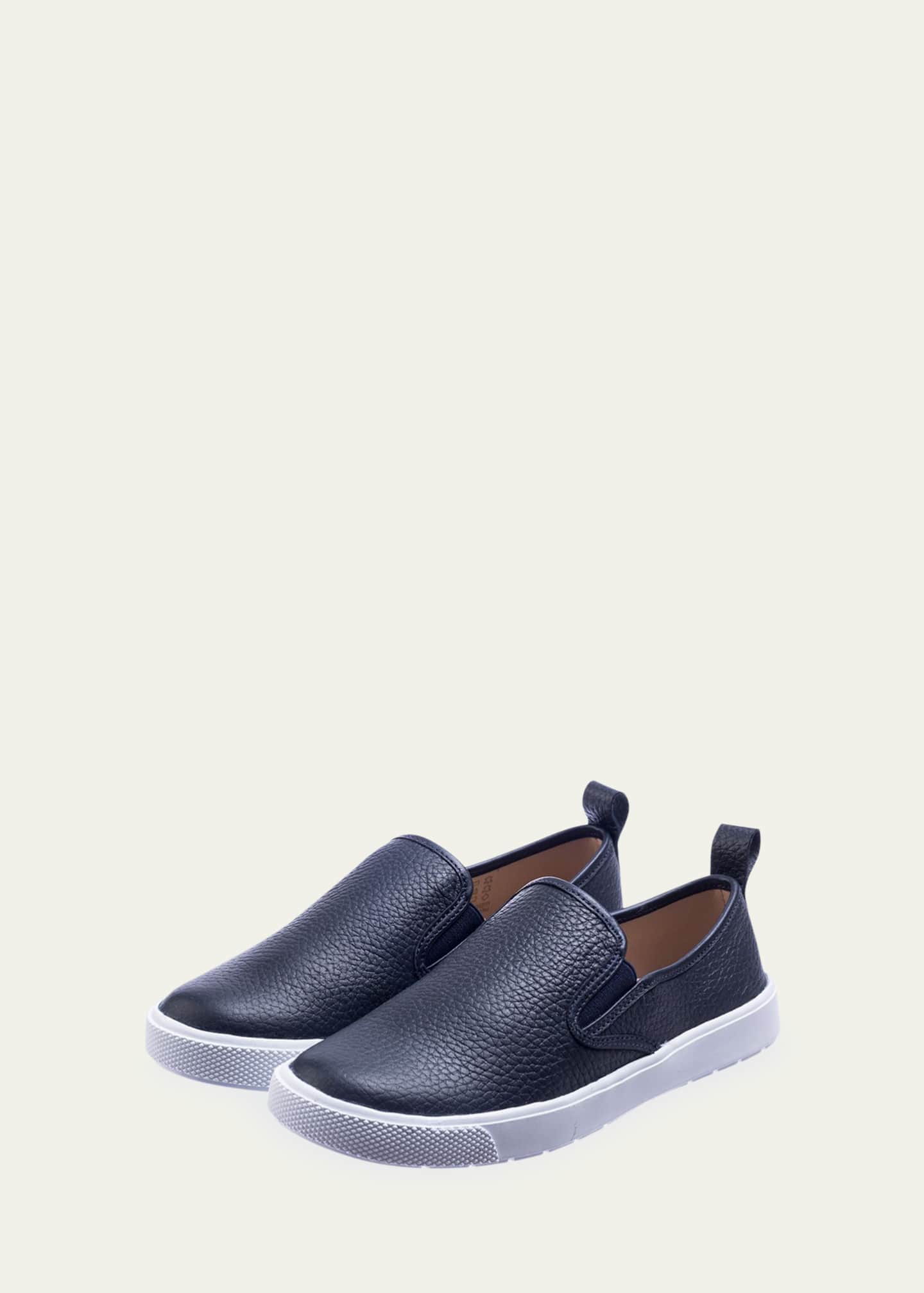 Elephantito Boy's Slip-On Leather Sneakers, Toddler/Kids