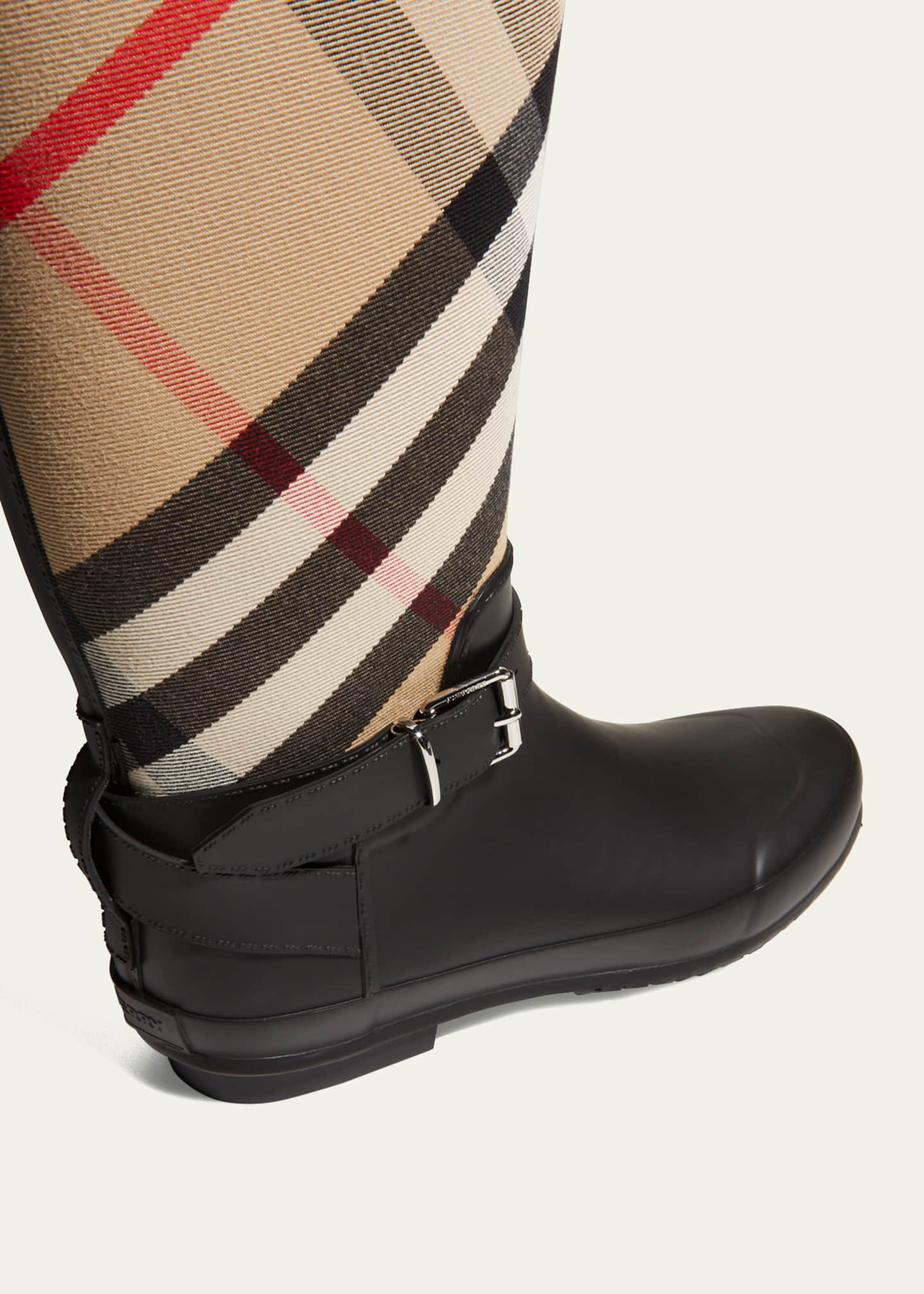 Shop Burberry Rubber Sole Street Style Logo Rain Boots Boots by