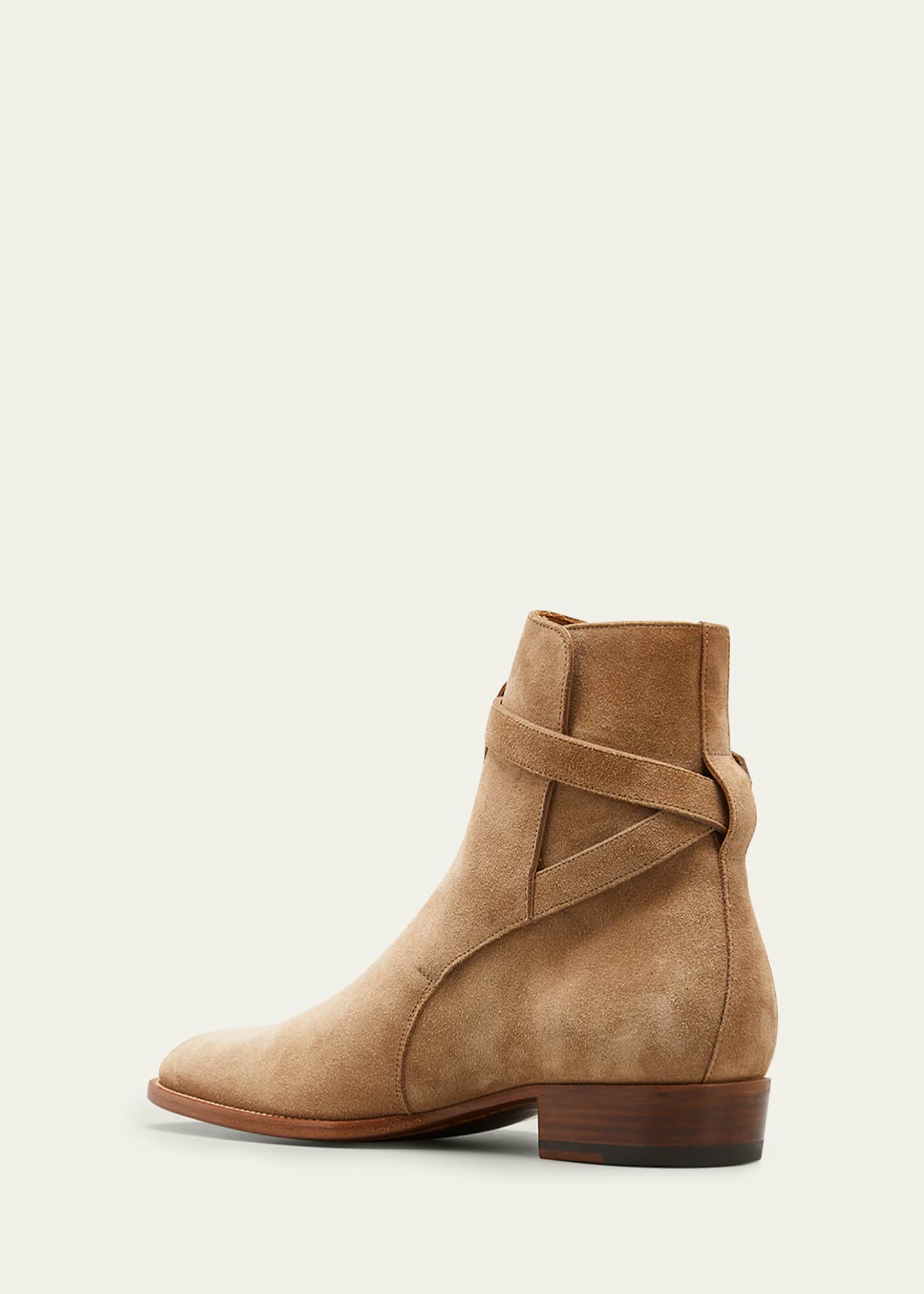 Saint Laurent Men s Wyatt Jodhpur Suede Ankle Boots