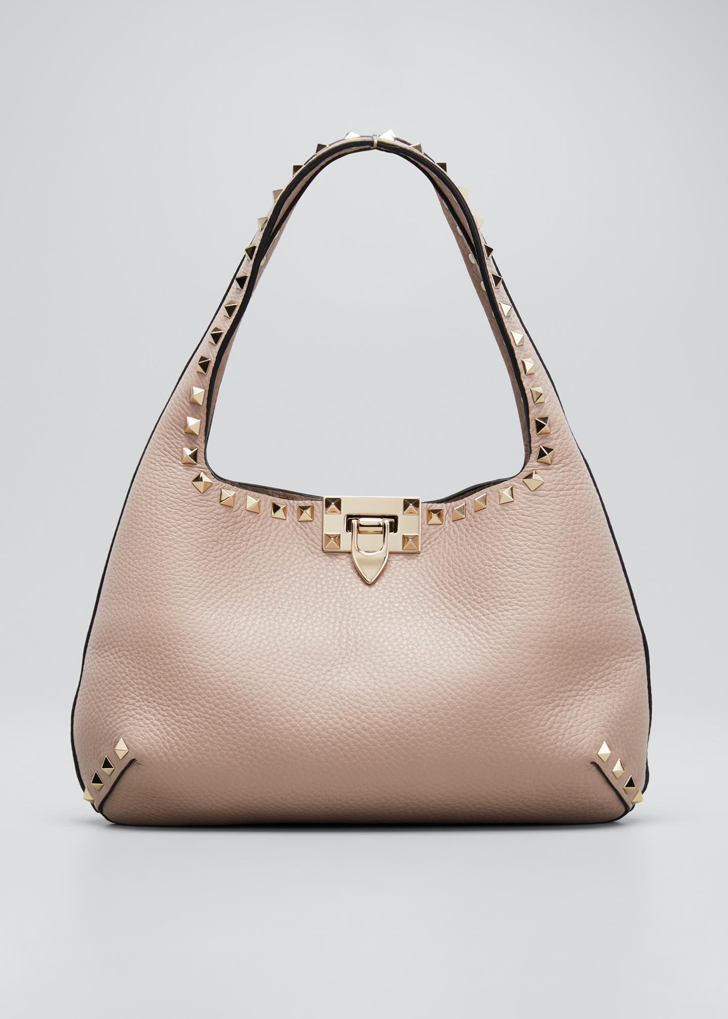 Valentino Garavani Rockstud Small Leather Hobo Bag Bergdorf Goodman