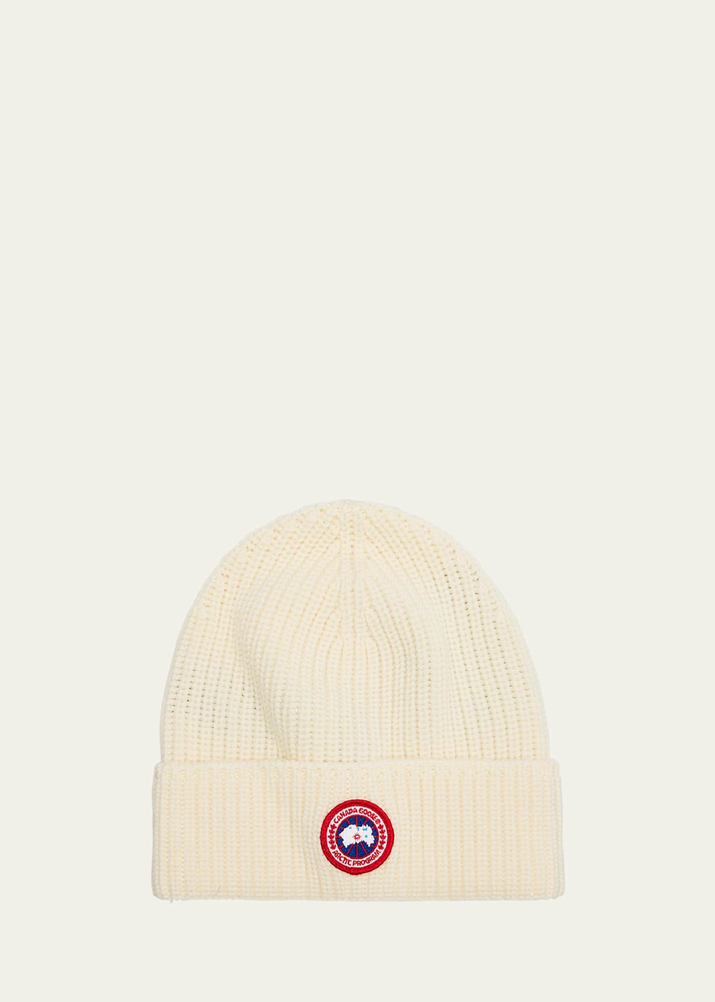 Canada Goose Men's Arctic Rib-Knit Wool Beanie Hat