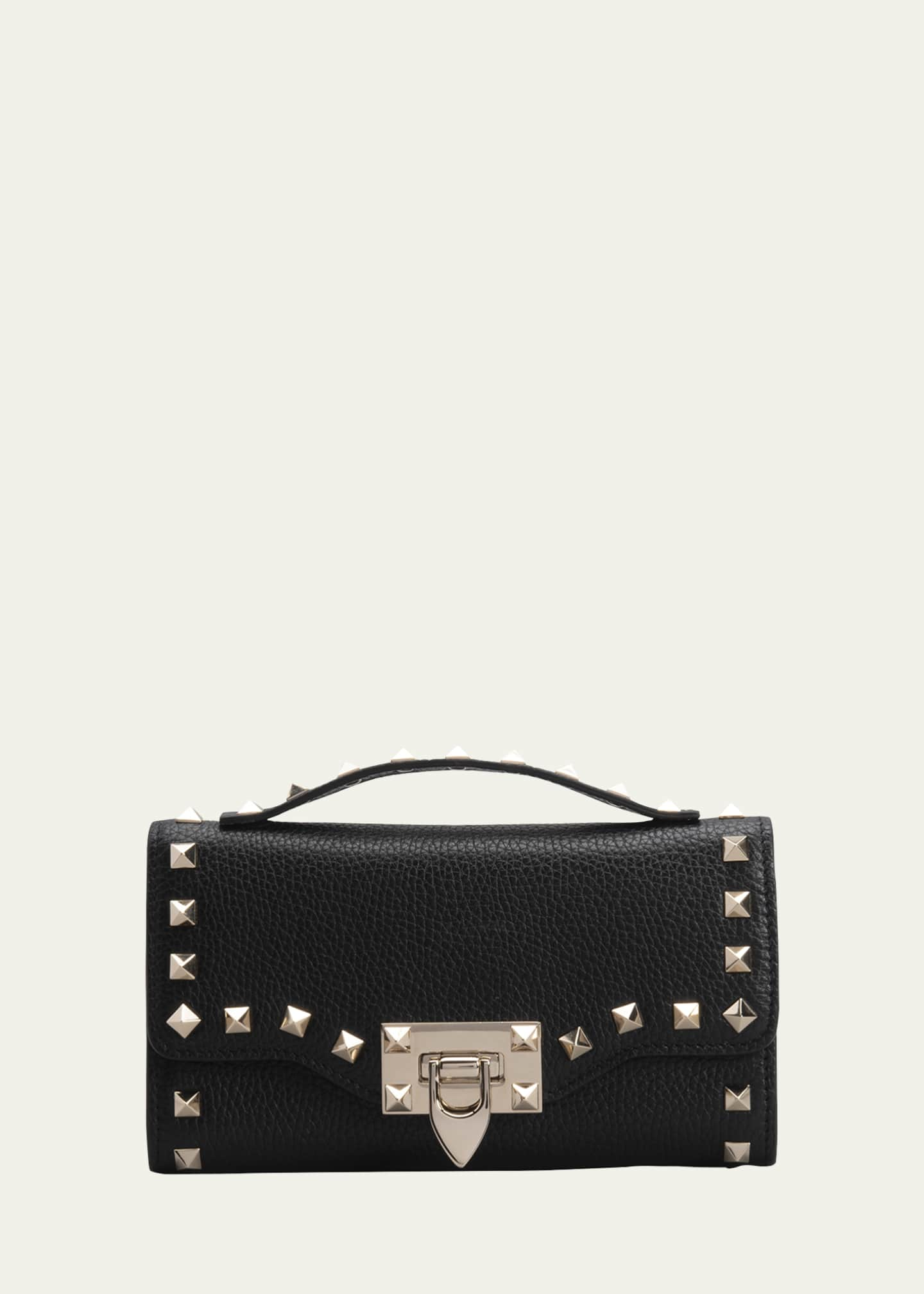 Valentino Garavani Rockstud Leather Wallet on Chain - Bergdorf Goodman