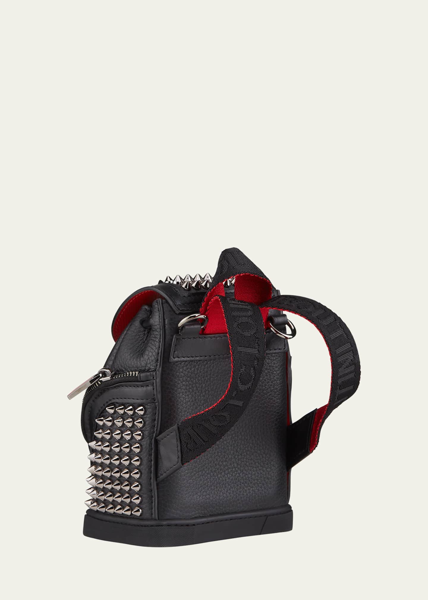 Christian Louboutin Men's Explorafunk Keyring Studded Crossbody Bag -  Bergdorf Goodman