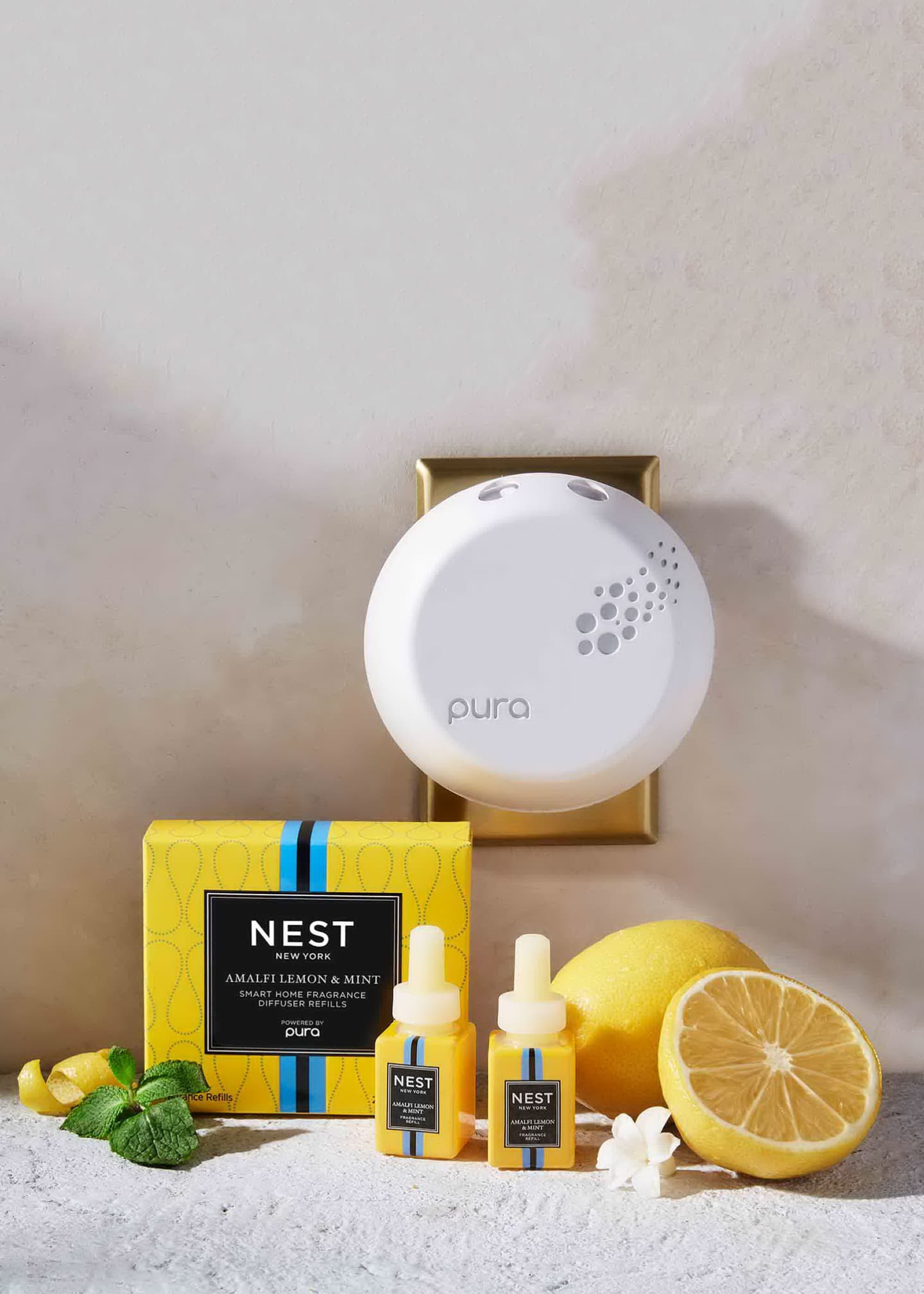 NEST New York Amalfi Lemon & Mint Pura Smart Home Diffuser Refill, 2 x