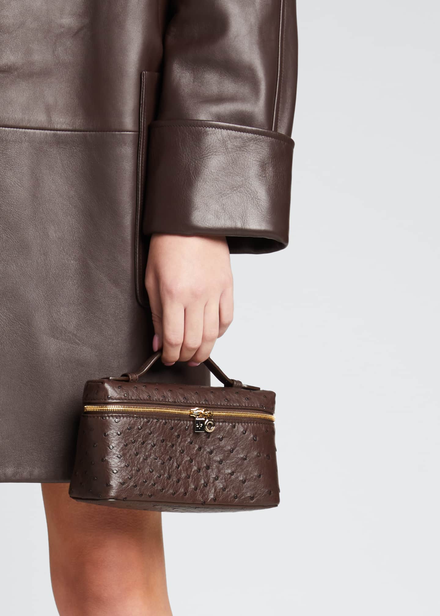 Loro Piana L19 Ostrich Crossbody Bag with Extra Pocket Bergdorf Goodman