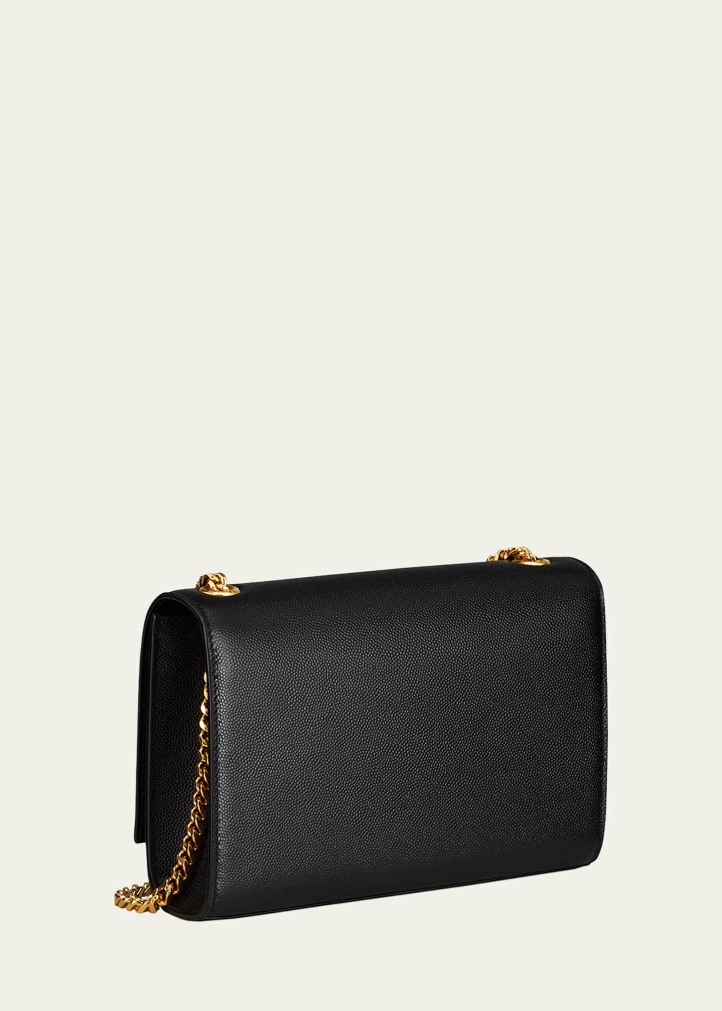 Saint Laurent Kate Small Tassel YSL Wallet on Chain in Grained Leather
