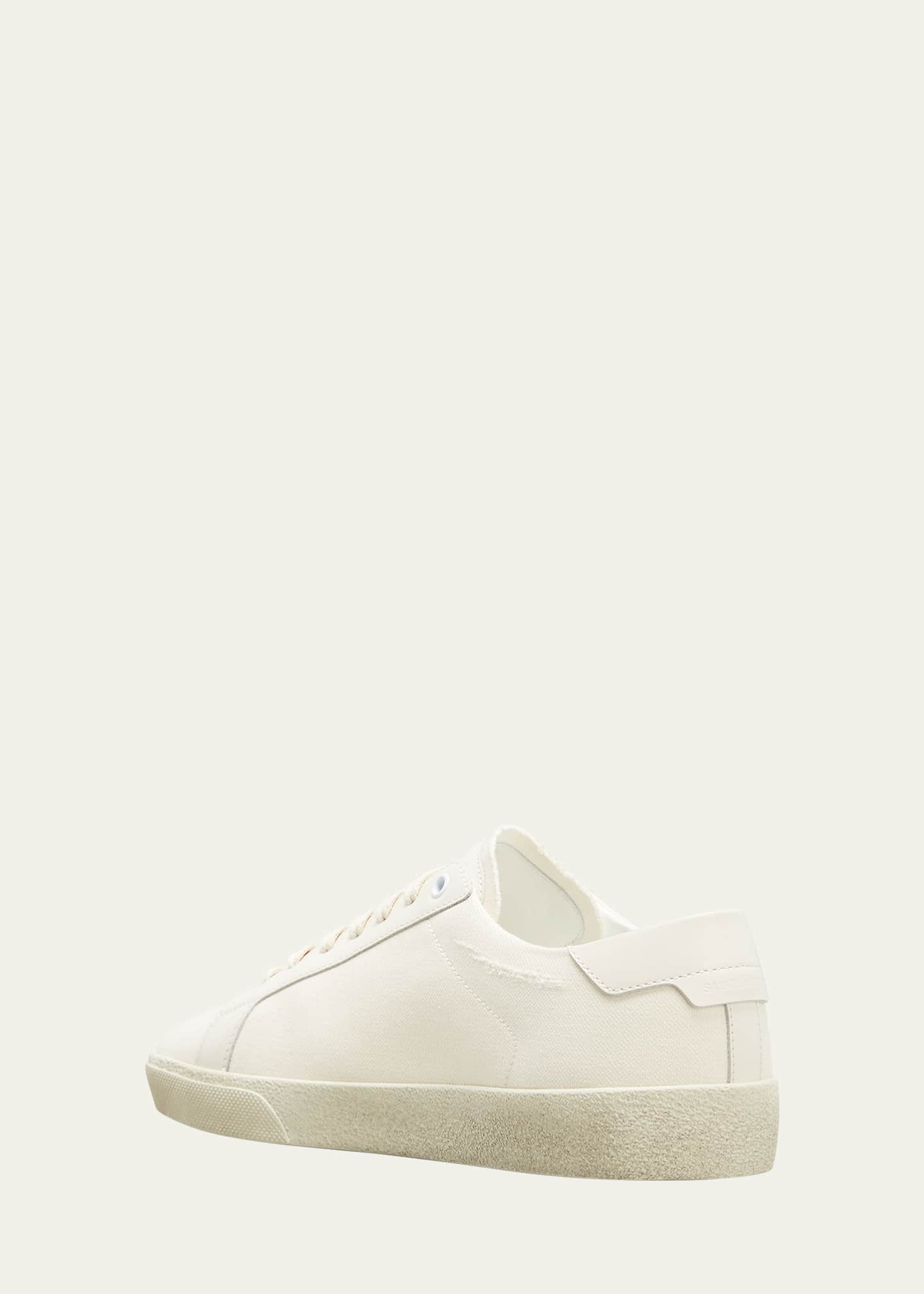 Saint Laurent Men's SL/06 Canvas Embroidered Logo Sneakers Image 2 of 3
