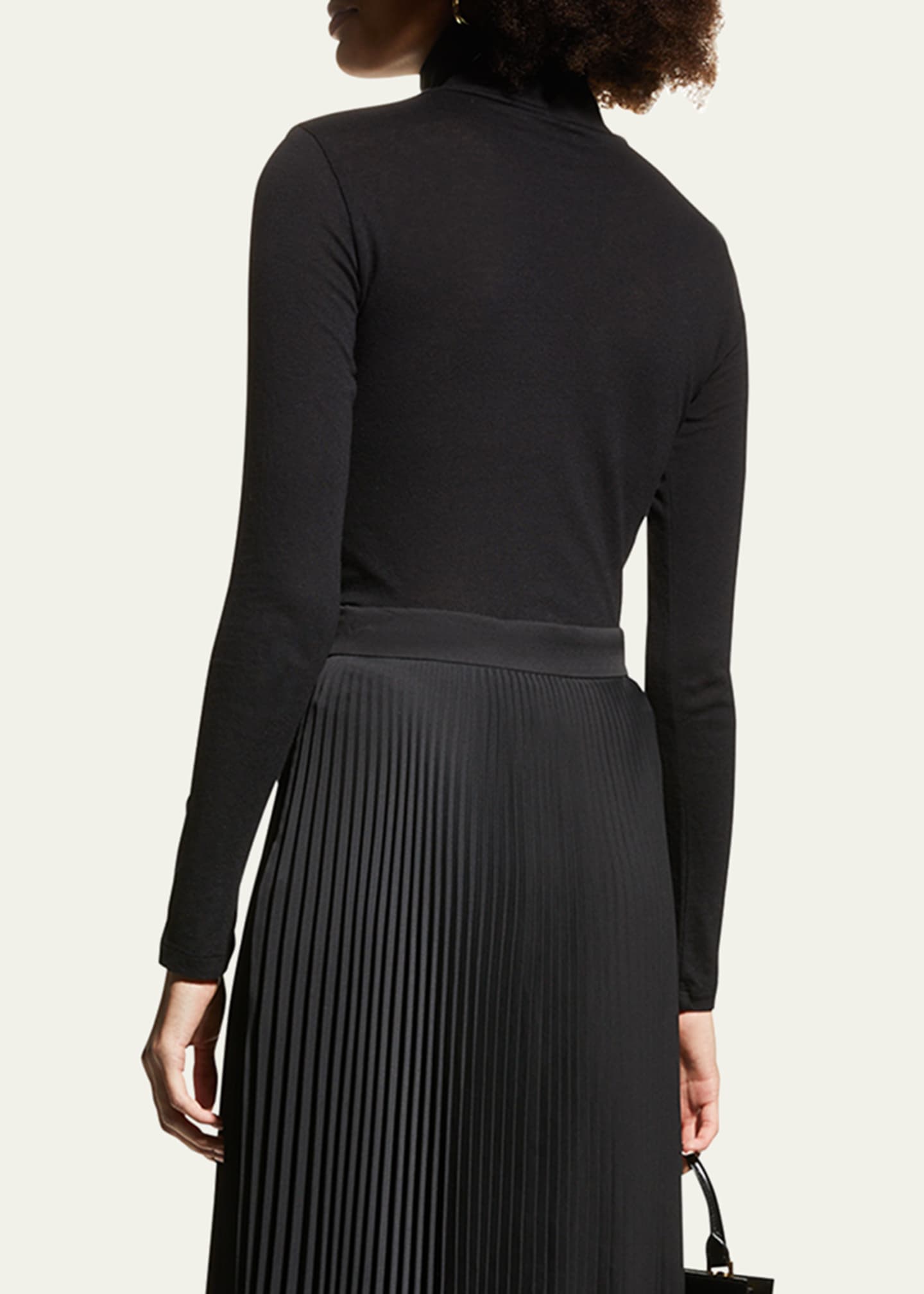 Majestic Filatures Cotton-Cashmere Long Sleeve Turtleneck Top Image 3 of 5