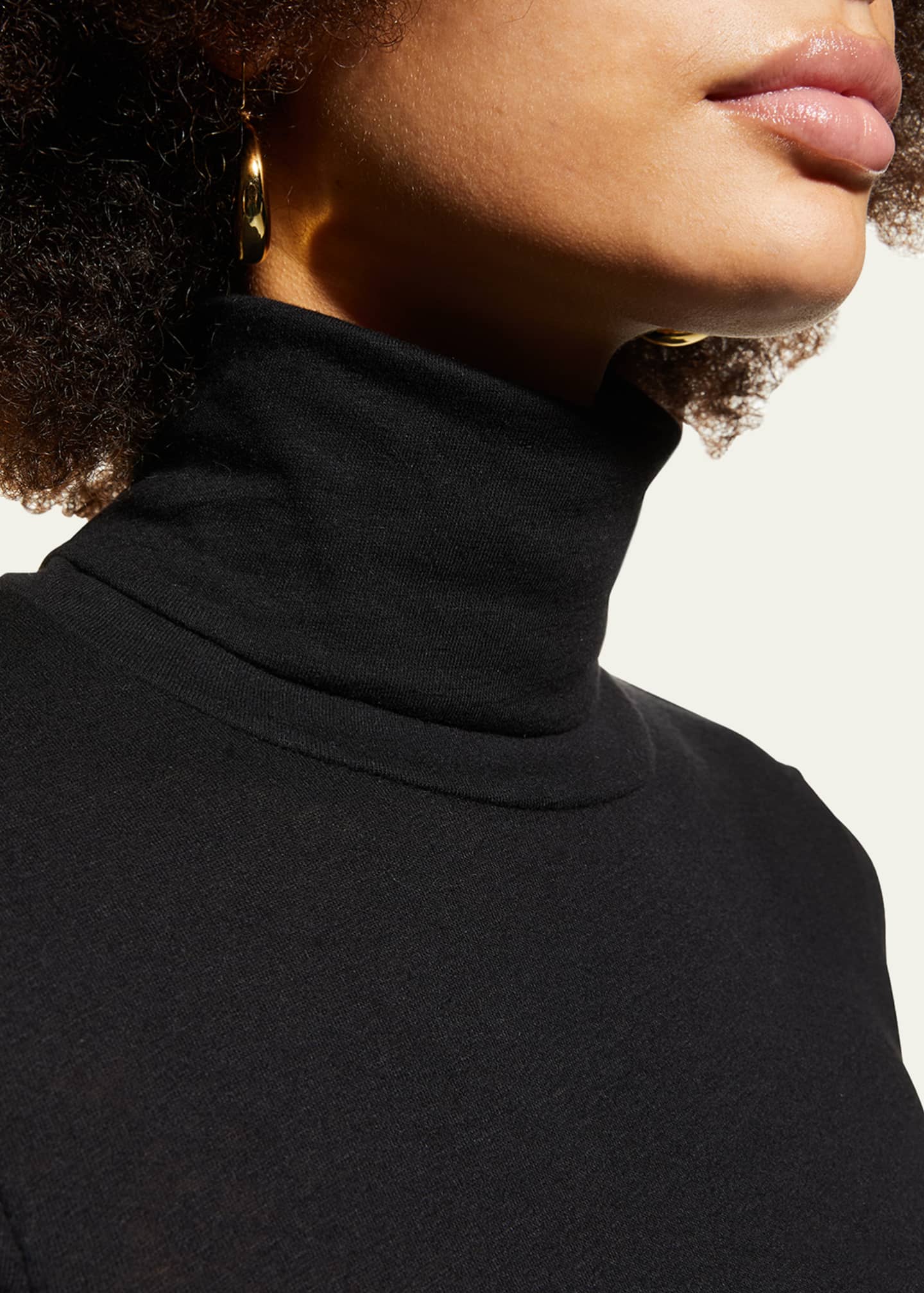 Majestic Filatures Cotton-Cashmere Long Sleeve Turtleneck Top Image 5 of 5