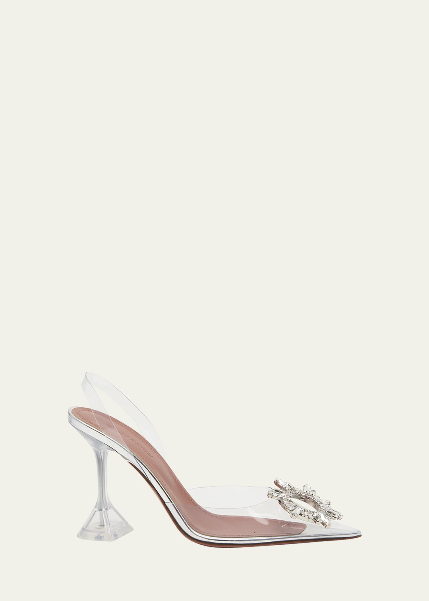 Amina Muaddi Rosie See Through Slingback Bow Pumps Bergdorf Goodman
