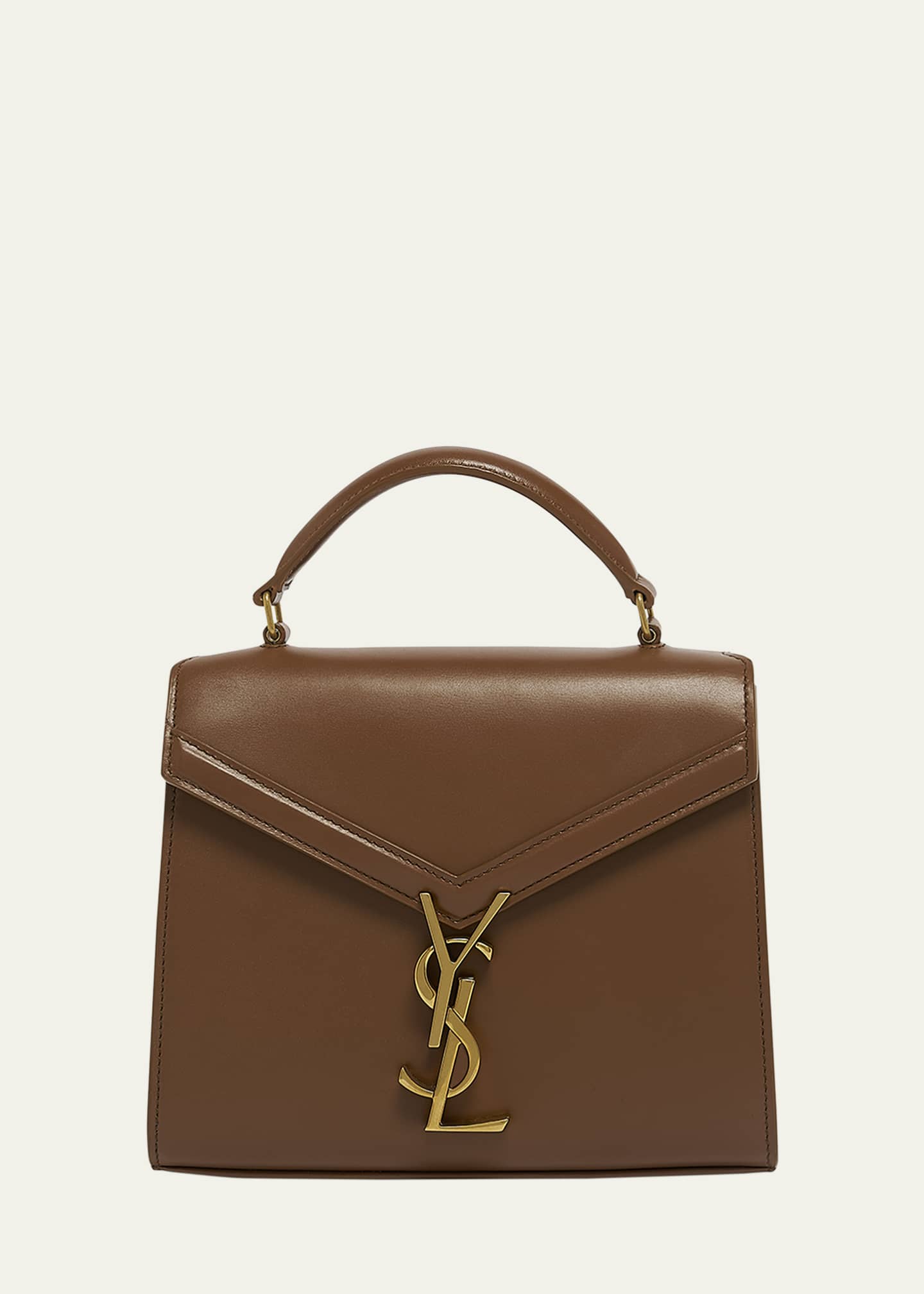 Saint Laurent Cassandre Mini Monogram YSL Box Calf Top Handle Bag