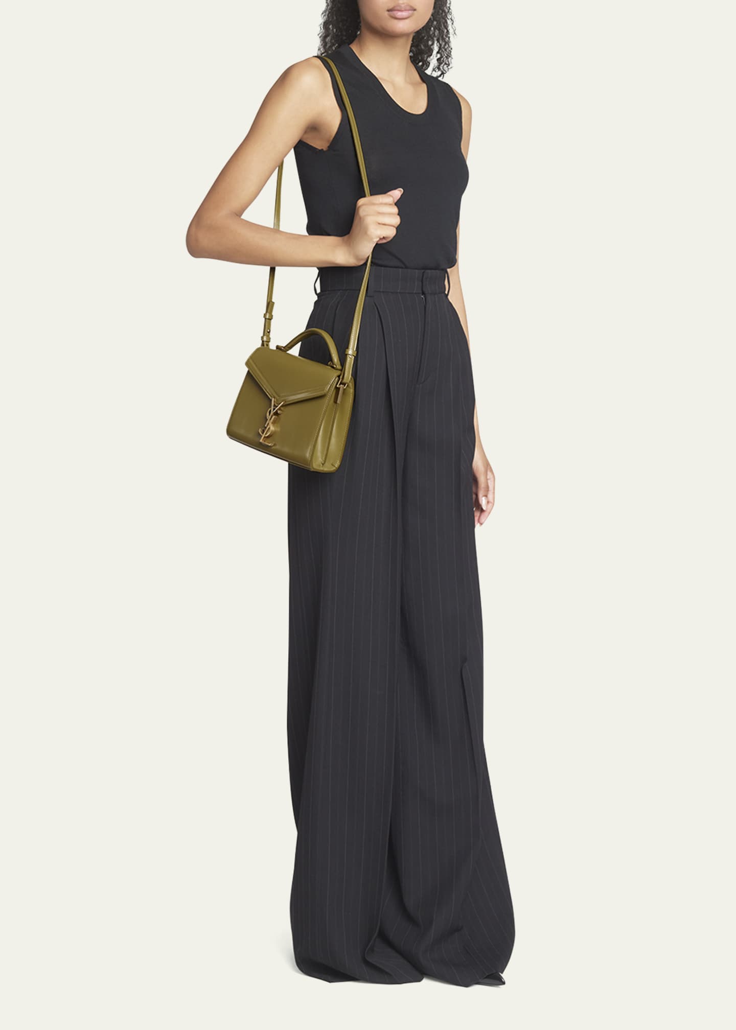 Saint Laurent Cassandre Mini Monogram YSL Box Calf Top