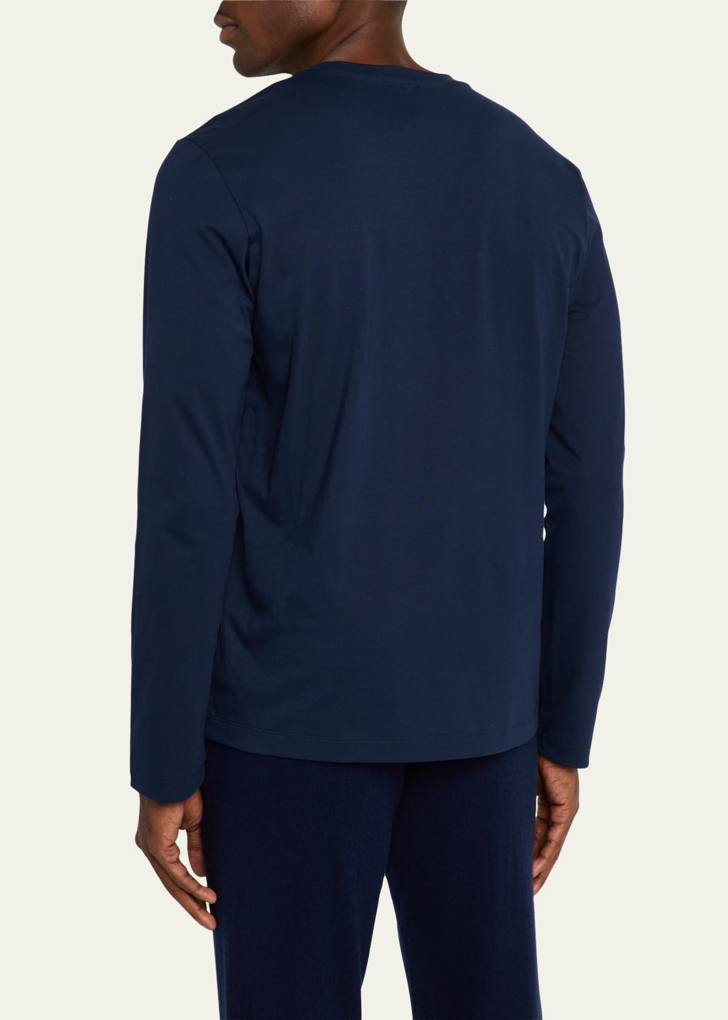 Hanro Men's Living Henley T-Shirt Image 3 of 5