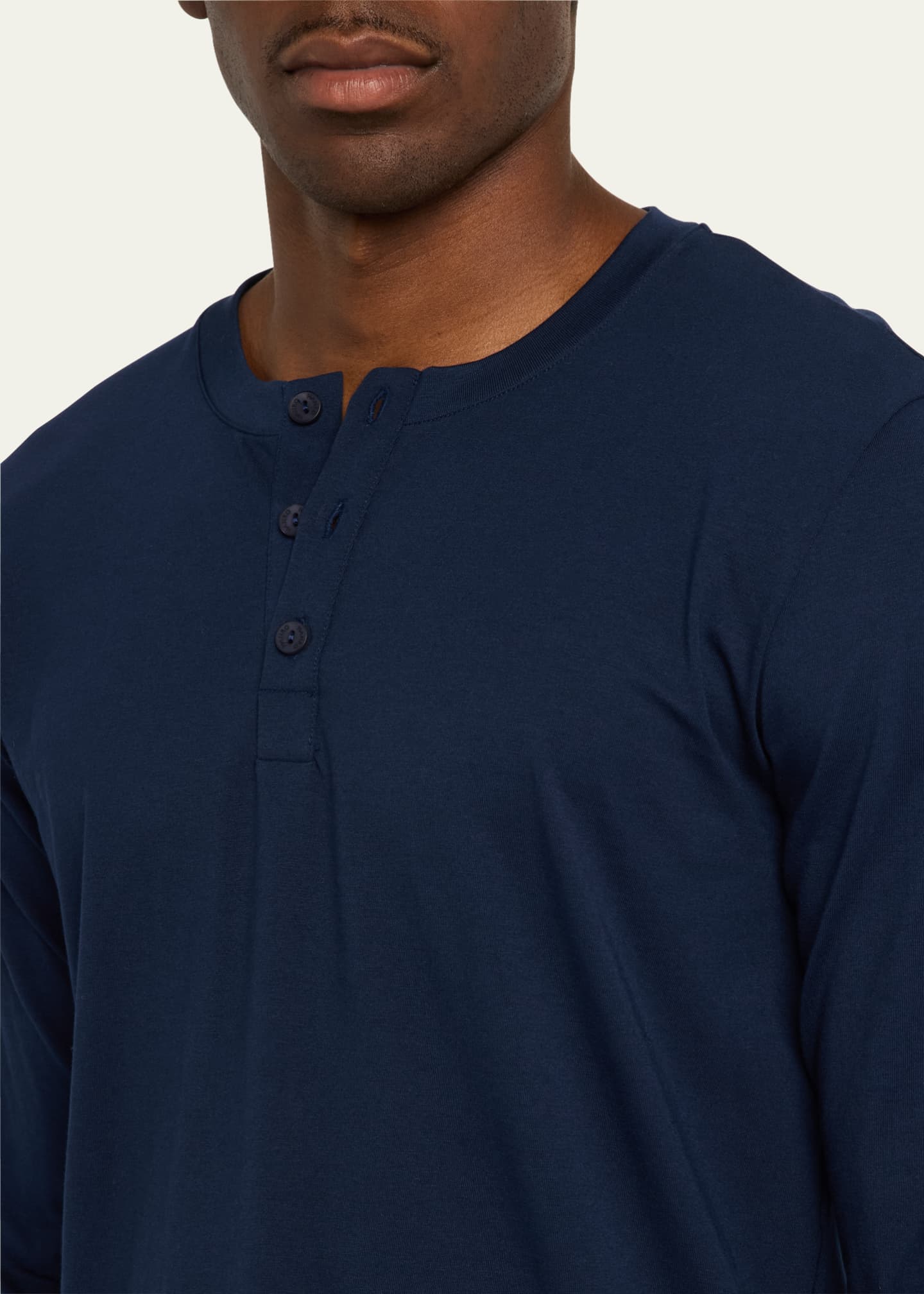 Hanro Men's Living Henley T-Shirt Image 5 of 5
