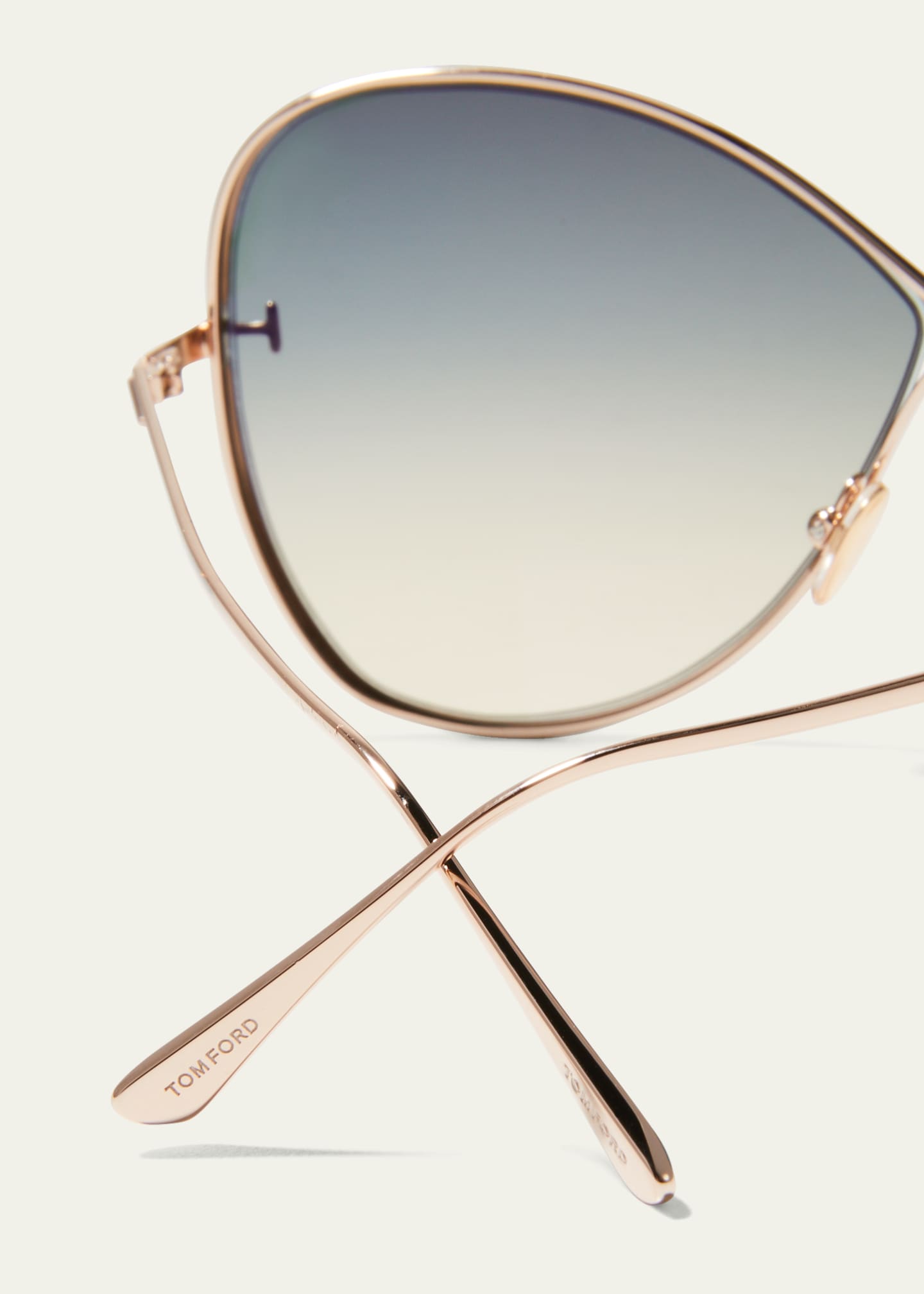 TOM FORD Nickie Metal Butterfly Sunglasses - Bergdorf Goodman