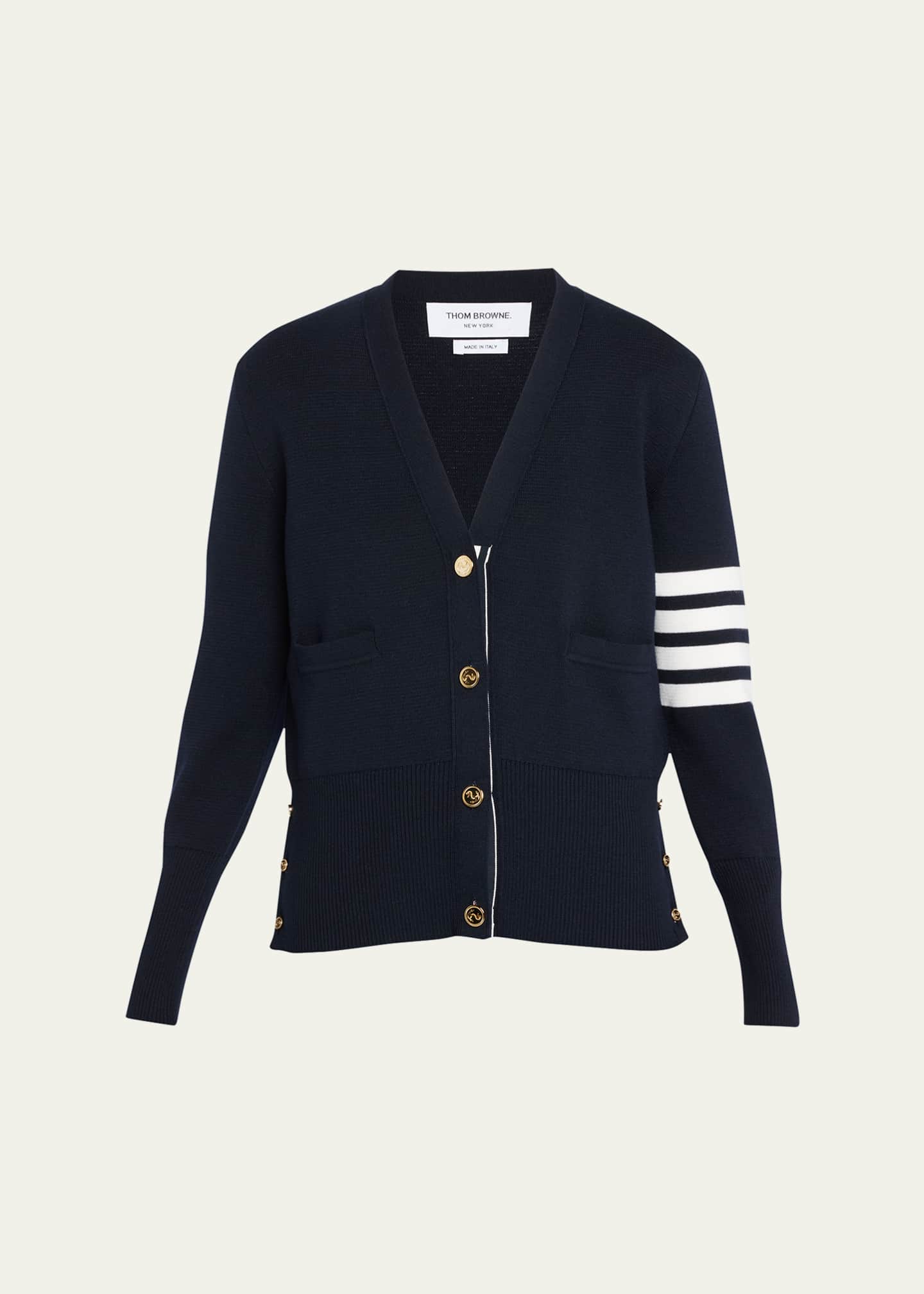 Thom Browne 4-Bar Milano-Stitch Cardigan Image 1 of 5