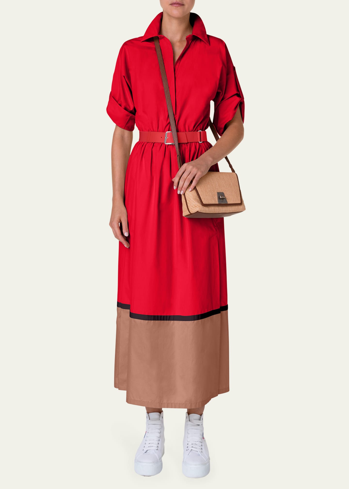 Akris Anouk Small Day Raffia Shoulder Bag Image 2 of 5