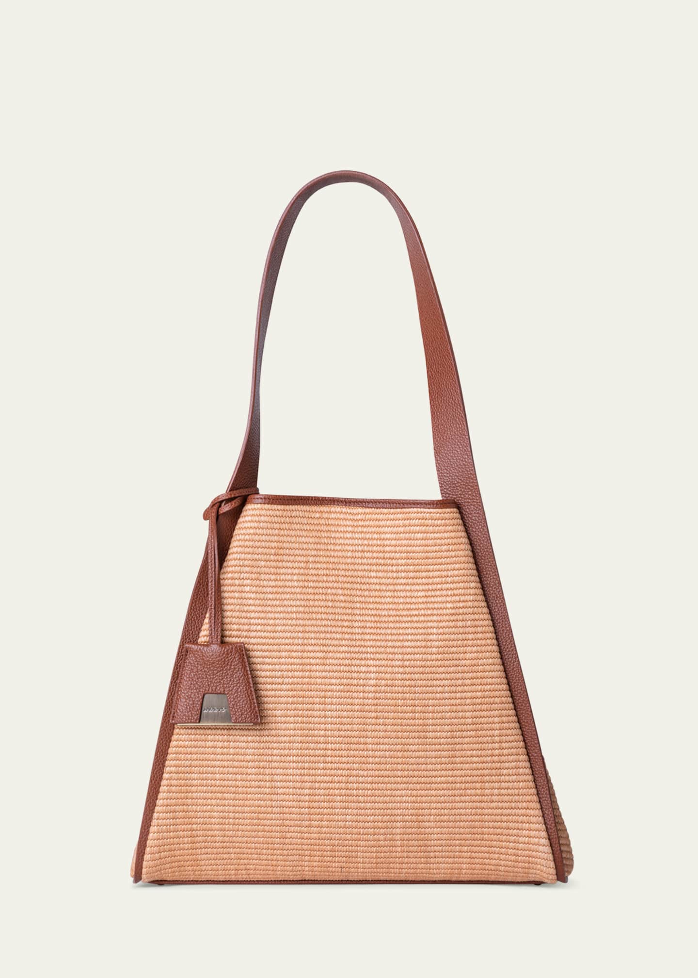 Akris Alexa Medium Raffia Tote Bag Image 2 of 4
