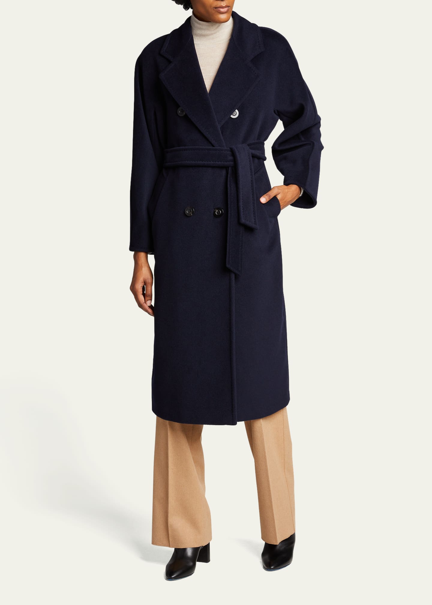 Max Mara Madame Belted Wool/Cashmere Coat - Bergdorf Goodman