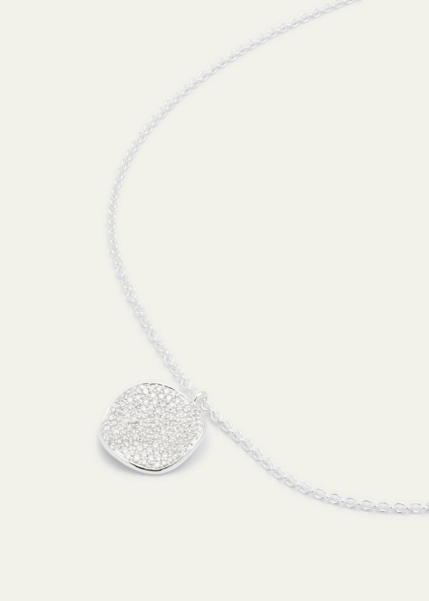 Ippolita Medium Flower Pendant Necklace in Sterling Silver with Diamonds Image 3 of 4
