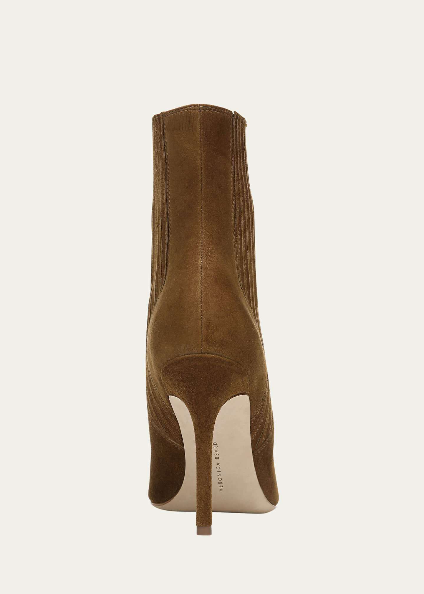 Veronica Beard Lisa Suede Stiletto Ankle Booties Image 3 of 5