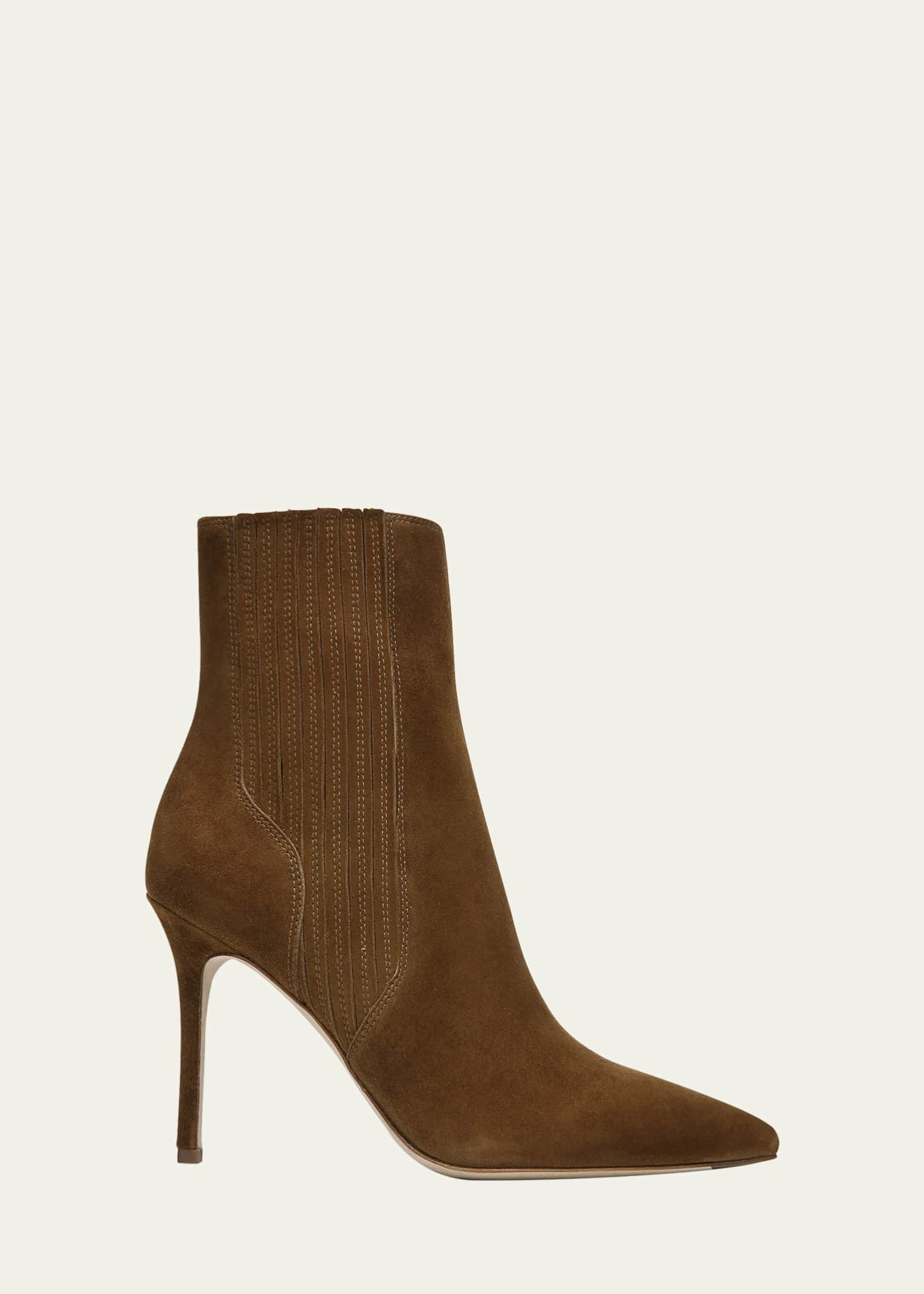 Veronica Beard Lisa Suede Stiletto Ankle Booties Image 1 of 5