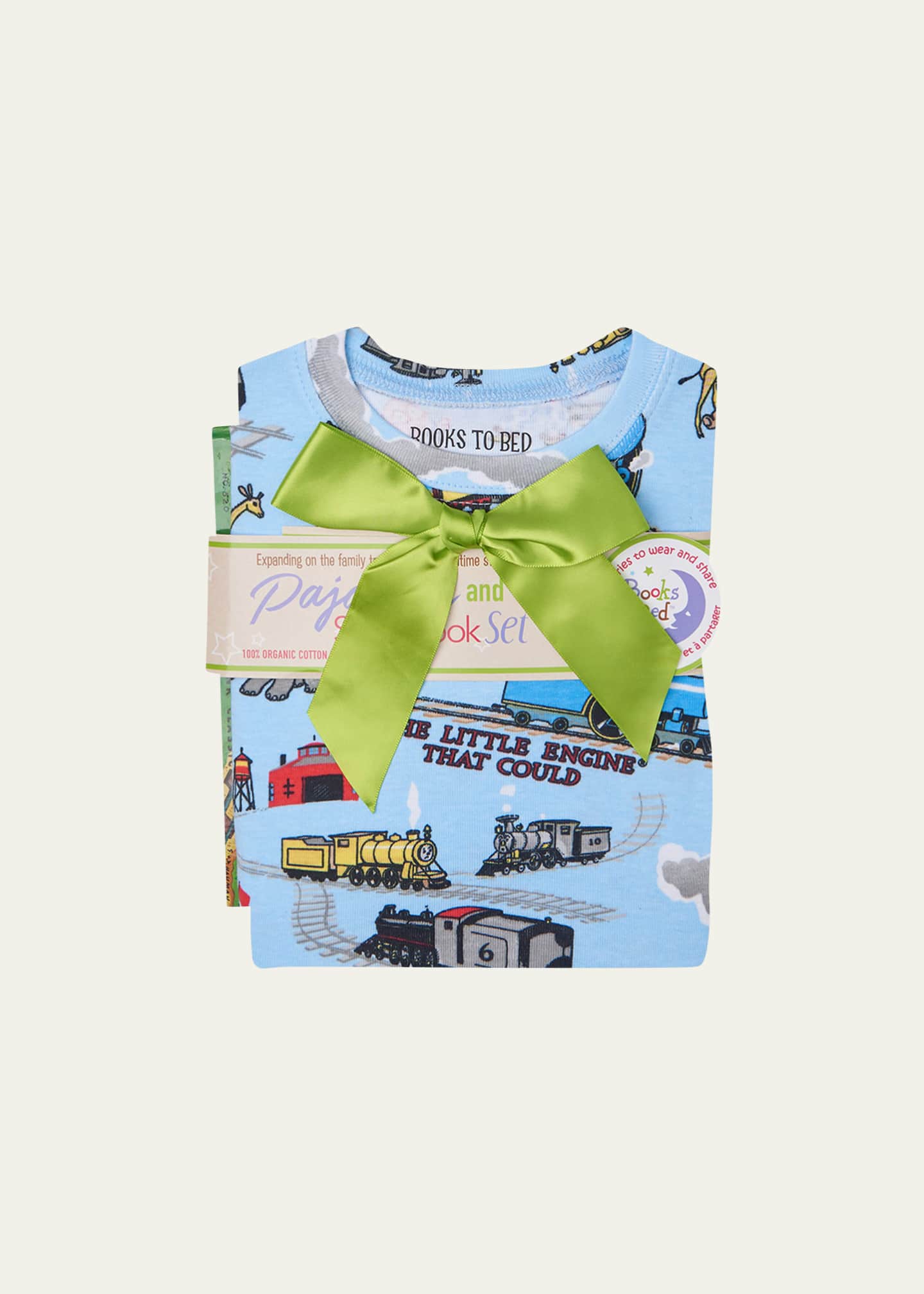 Books To Bed Kid's The Little Engine That Could Pajama Gift Set, Size 2-6 Image 2 of 2