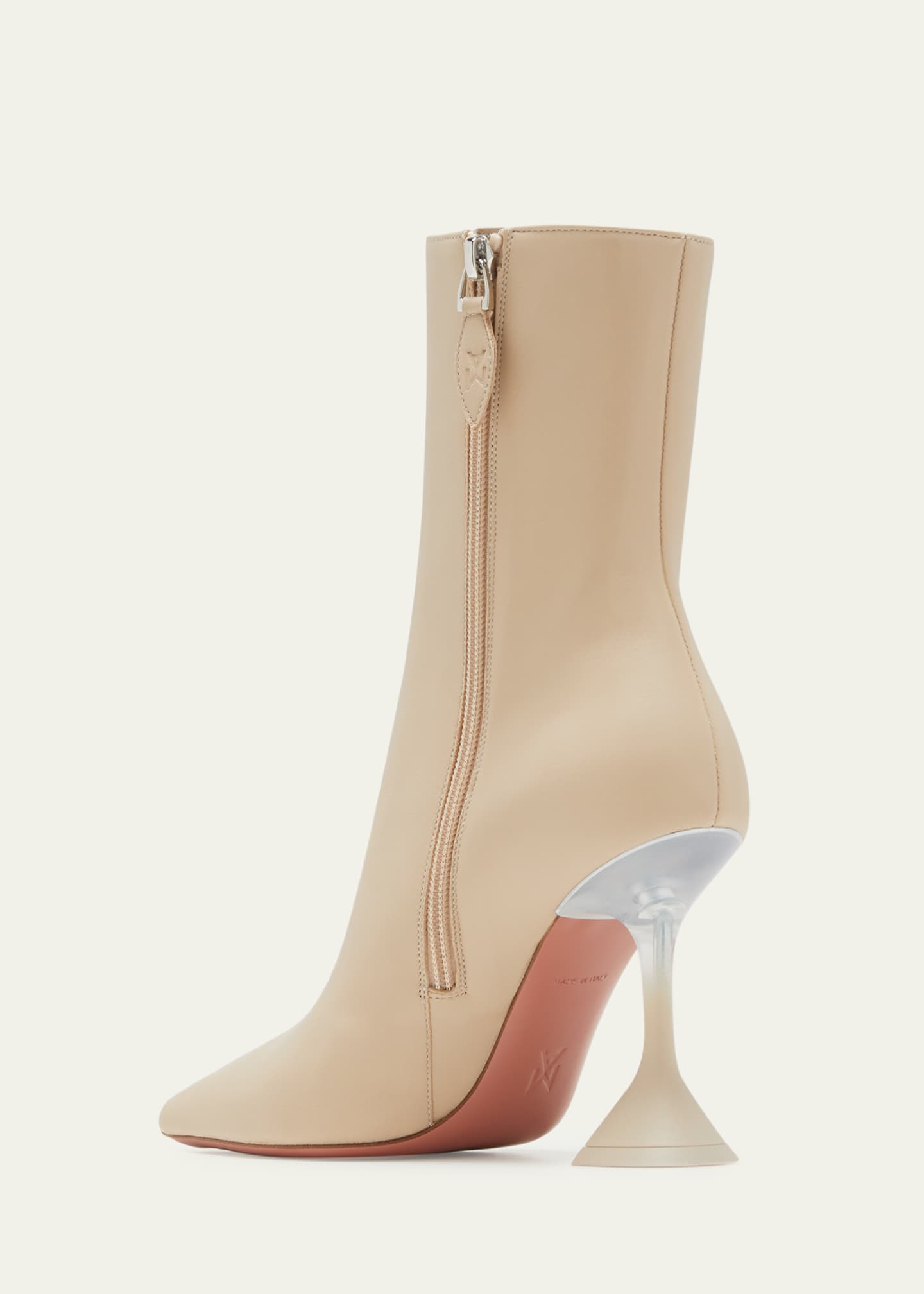 Clear bootie heels discount