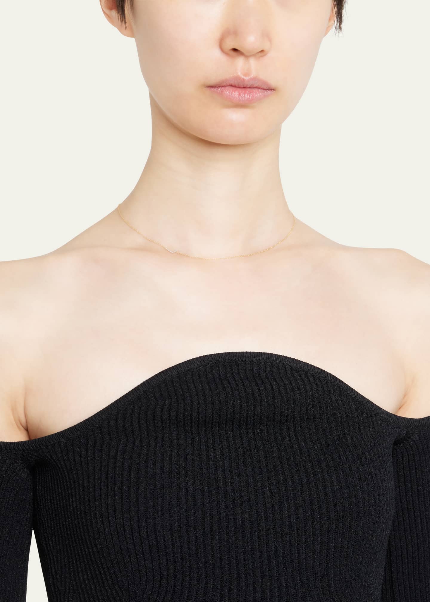 Zoe Lev Jewelry Diamond Asymmetrical Initial Necklace, L Image 2 of 4