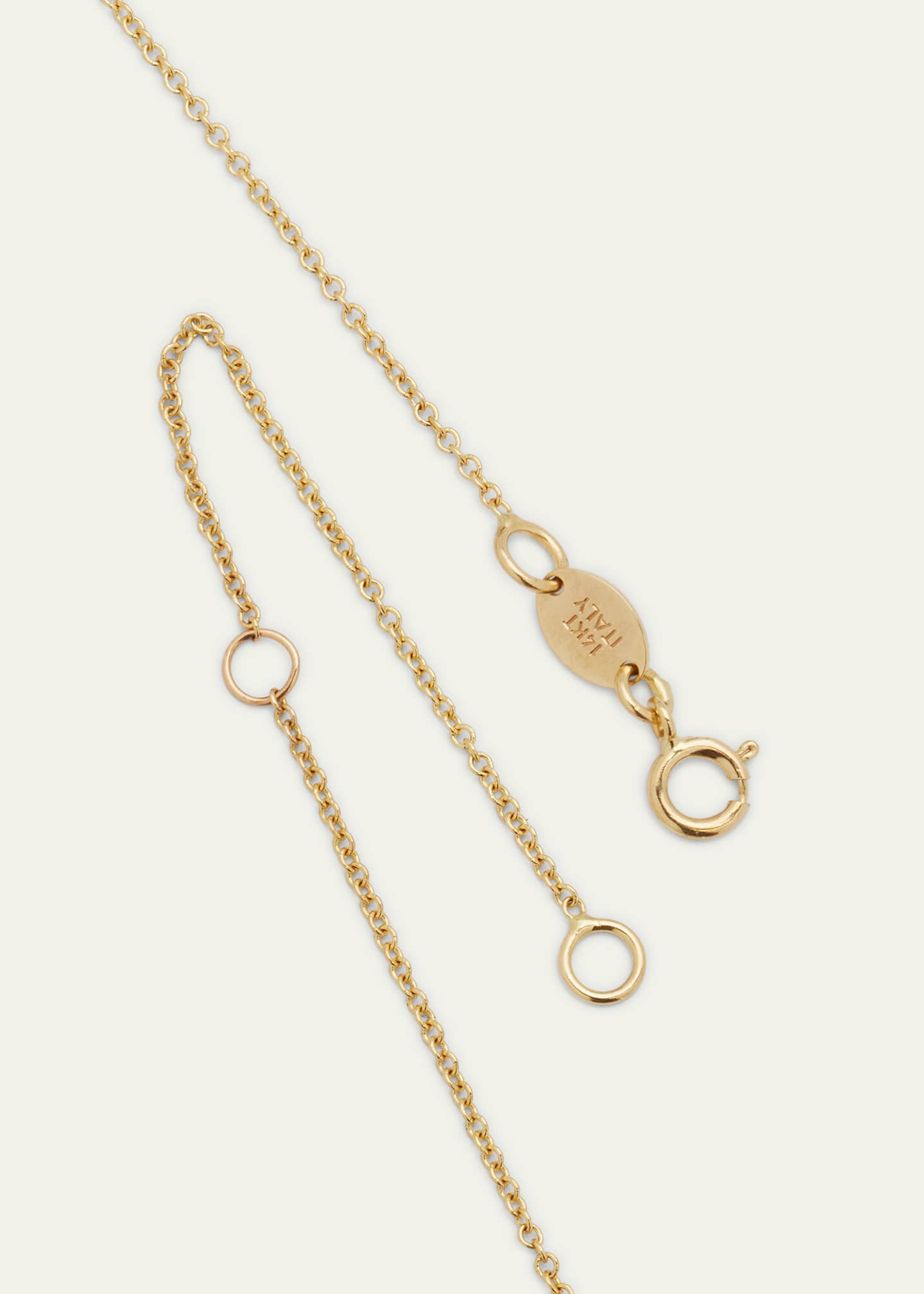 Zoe Lev Jewelry Diamond Asymmetrical Initial Necklace, L Image 4 of 4