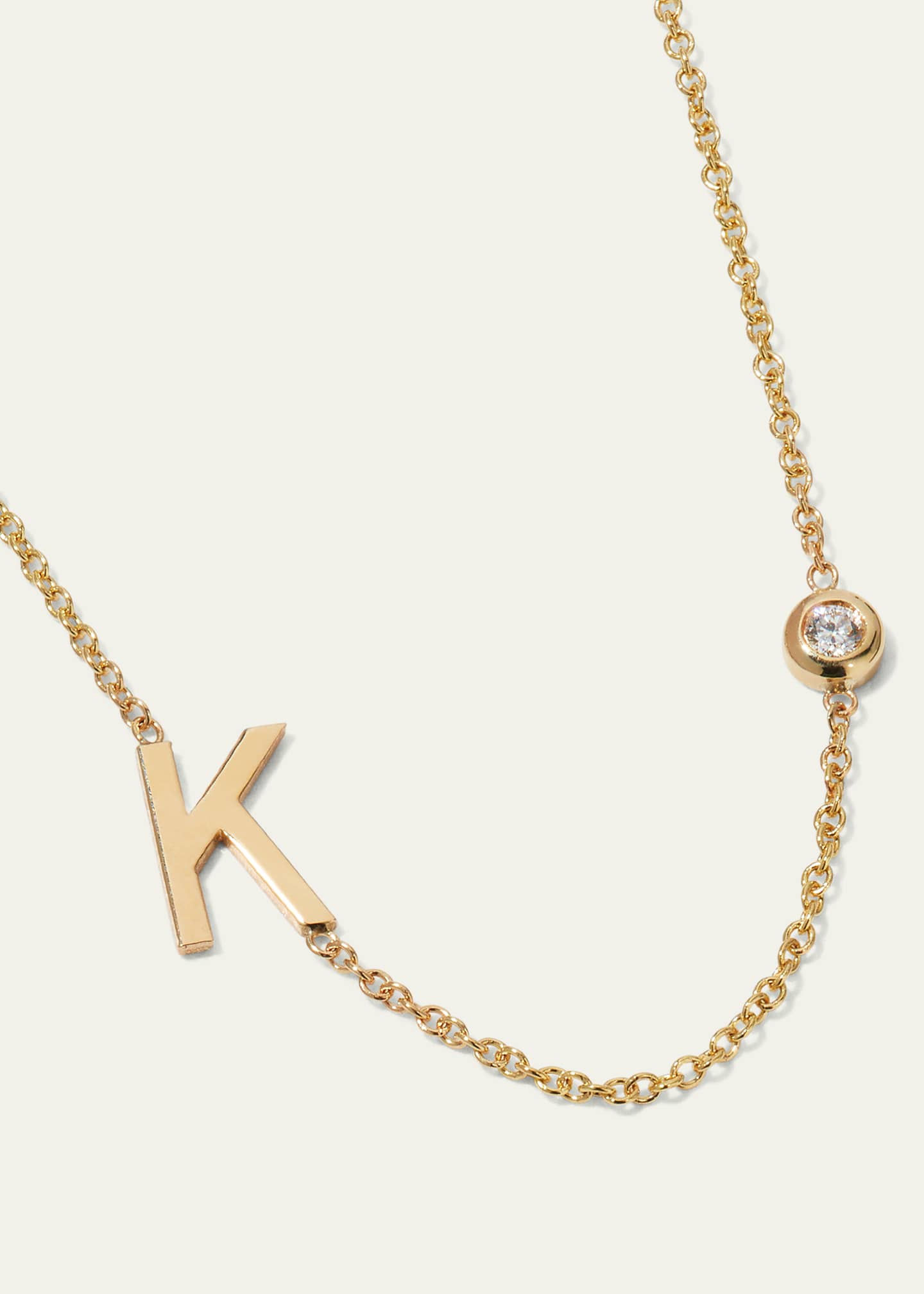 Zoe lev asymmetrical initial necklace clearance