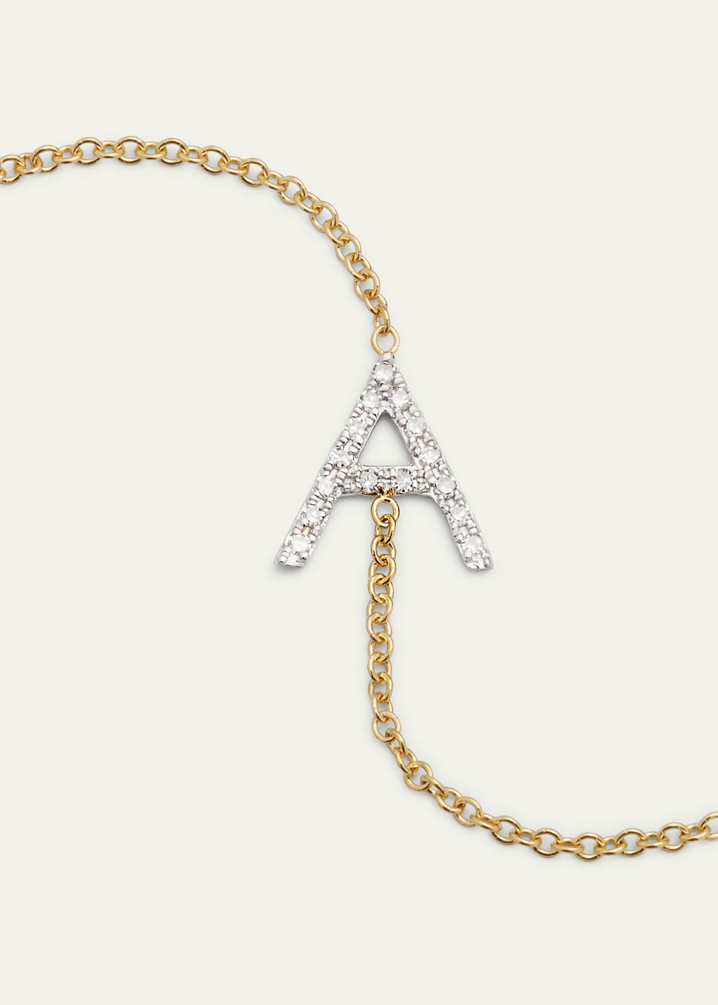 Zoe lev diamond initial necklace sale