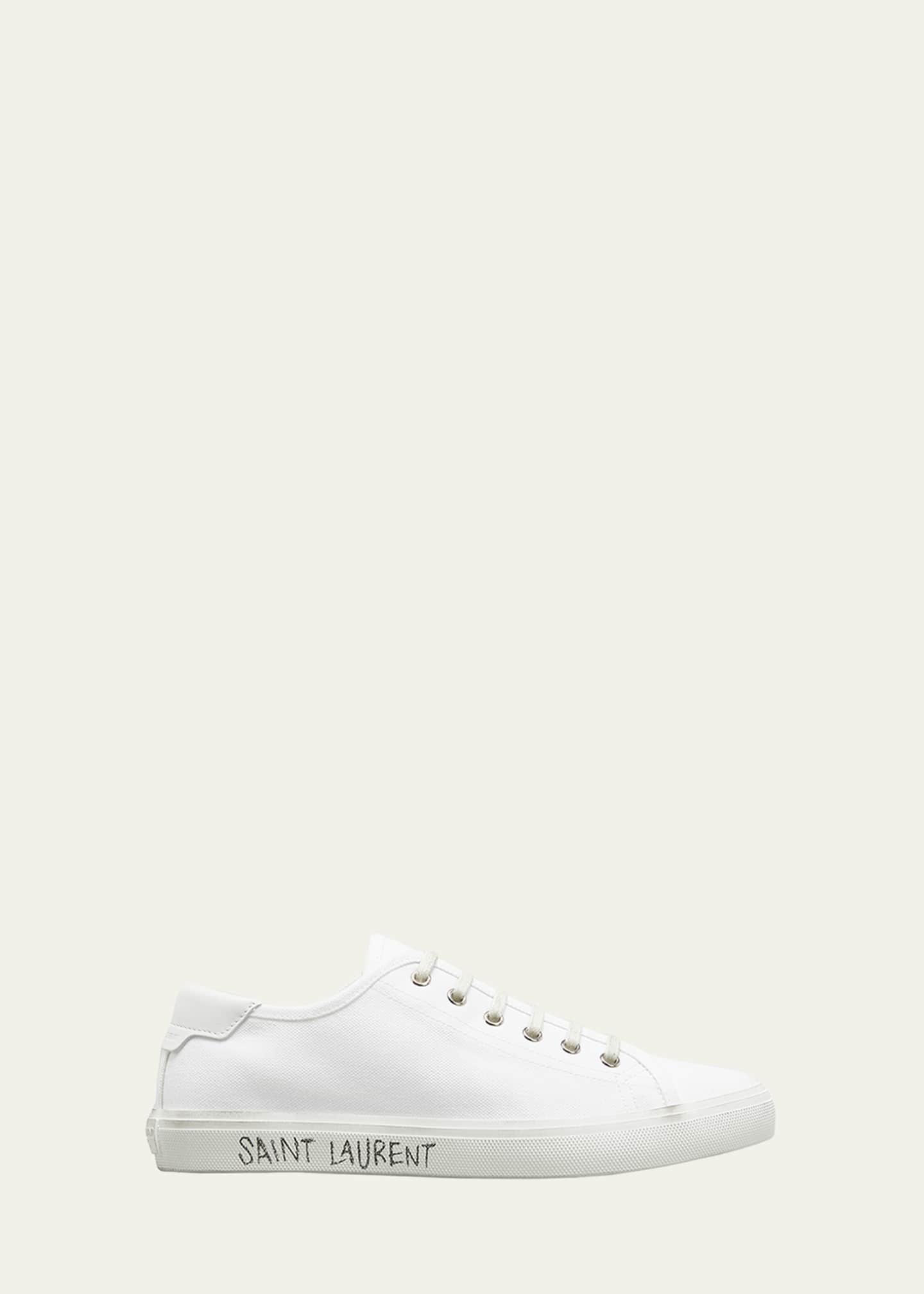 Saint Laurent Malibu Worn Canvas Sneakers Bergdorf Goodman