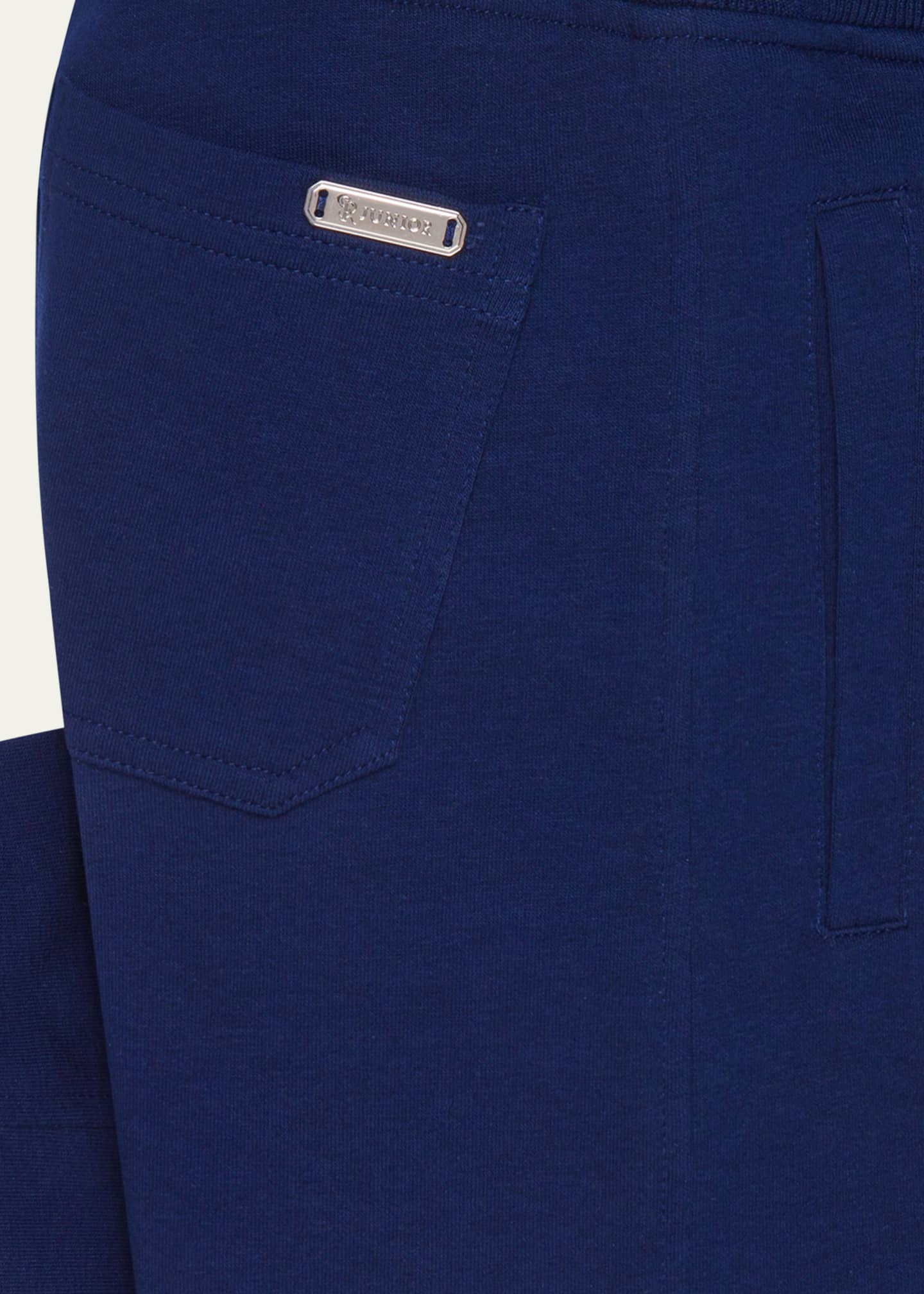 Stefano Ricci Boy's Solid Stretch Cotton Jogger Pants, Size 4-14 Image 4 of 4