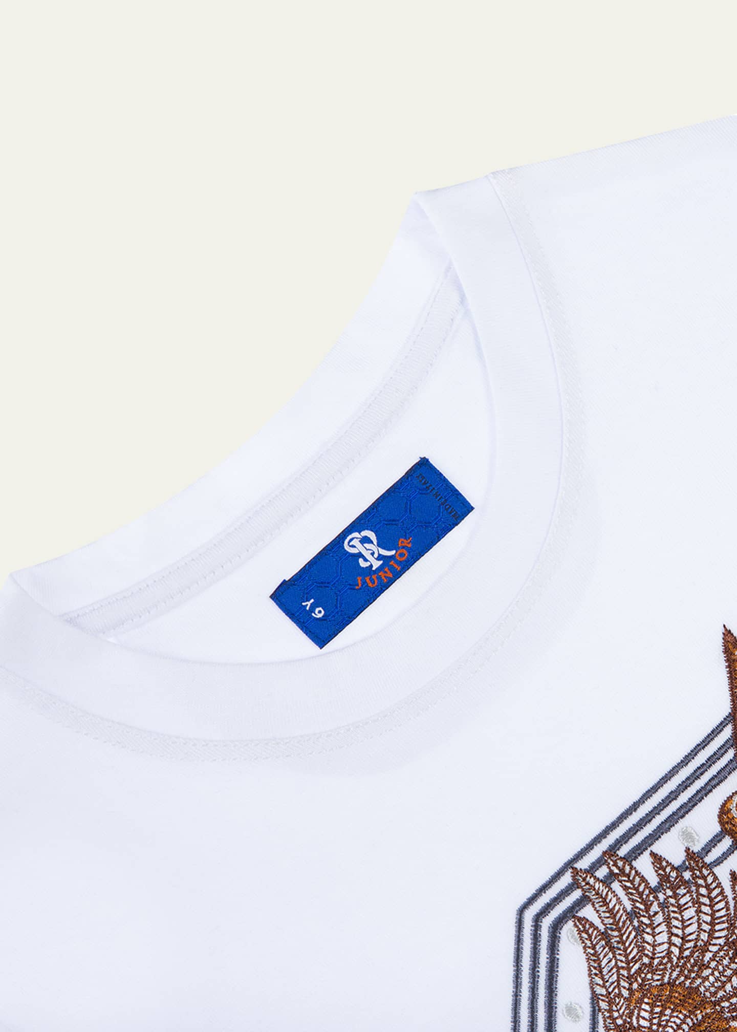 Stefano Ricci Boy's Logo Embroidered Short-Sleeve T-Shirt, Size 4-16 Image 3 of 3
