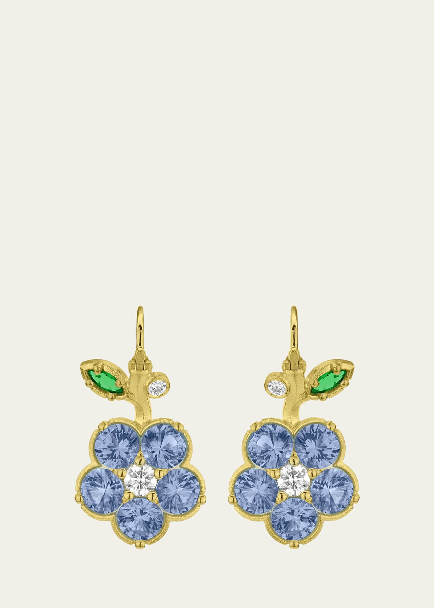 Paul Morelli Wild Child 18K Sapphire and Diamond Drop Earrings, Blue
