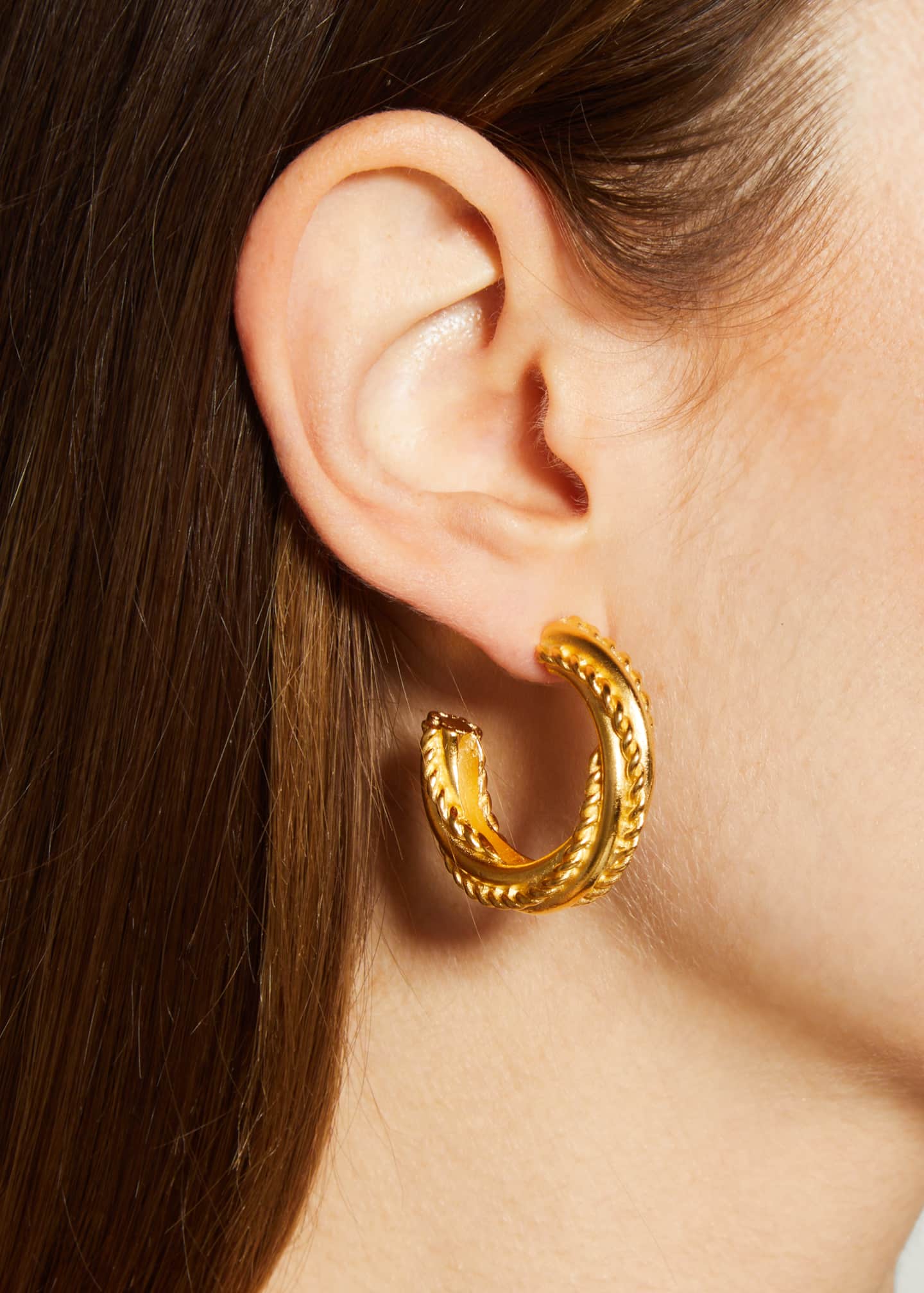 Ben-Amun Gold Hoop Earrings - Bergdorf Goodman