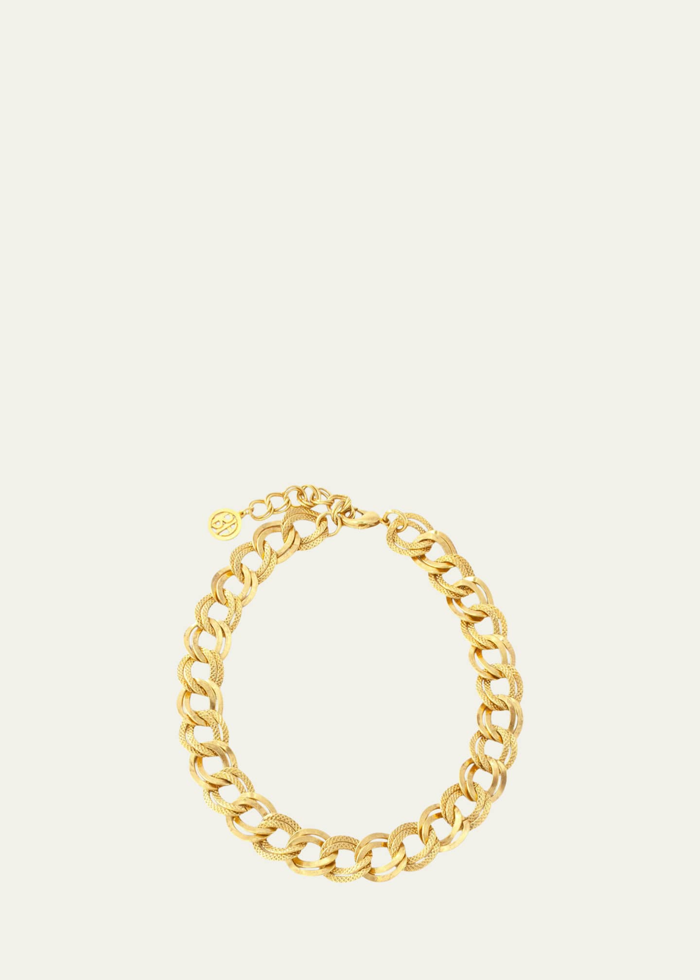 Ben-Amun Gold Textured Link Chain Necklace - Bergdorf Goodman
