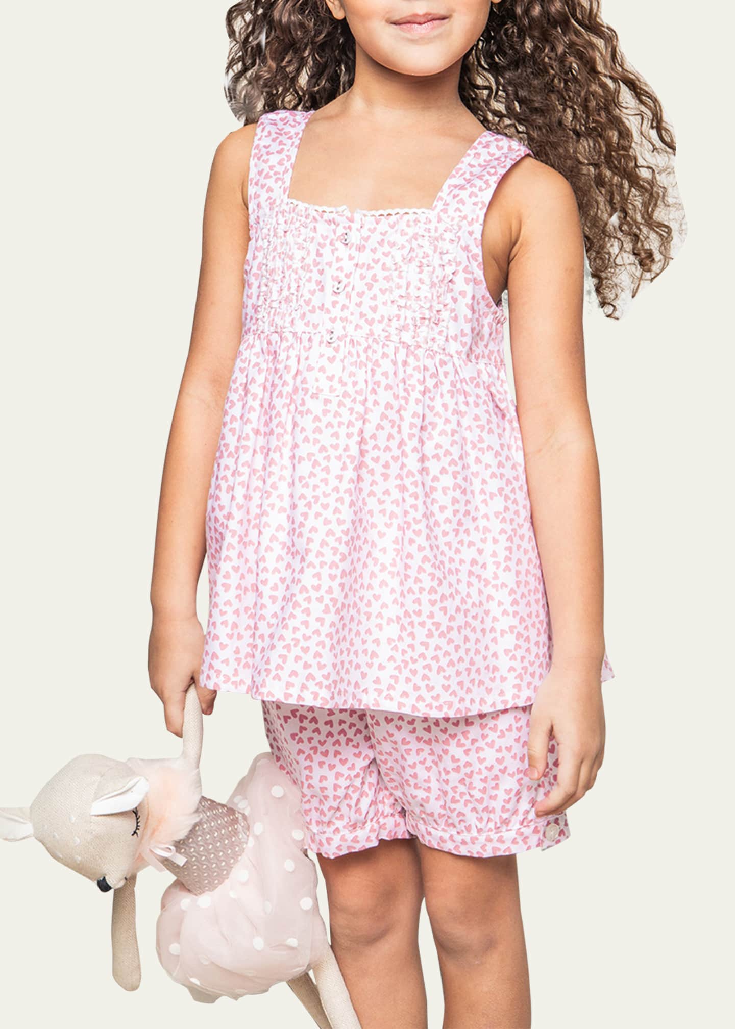 Petite Plume Kid's Sweetheart Charlotte 2-Piece Short Set, Size 6M-14 Image 2 of 3