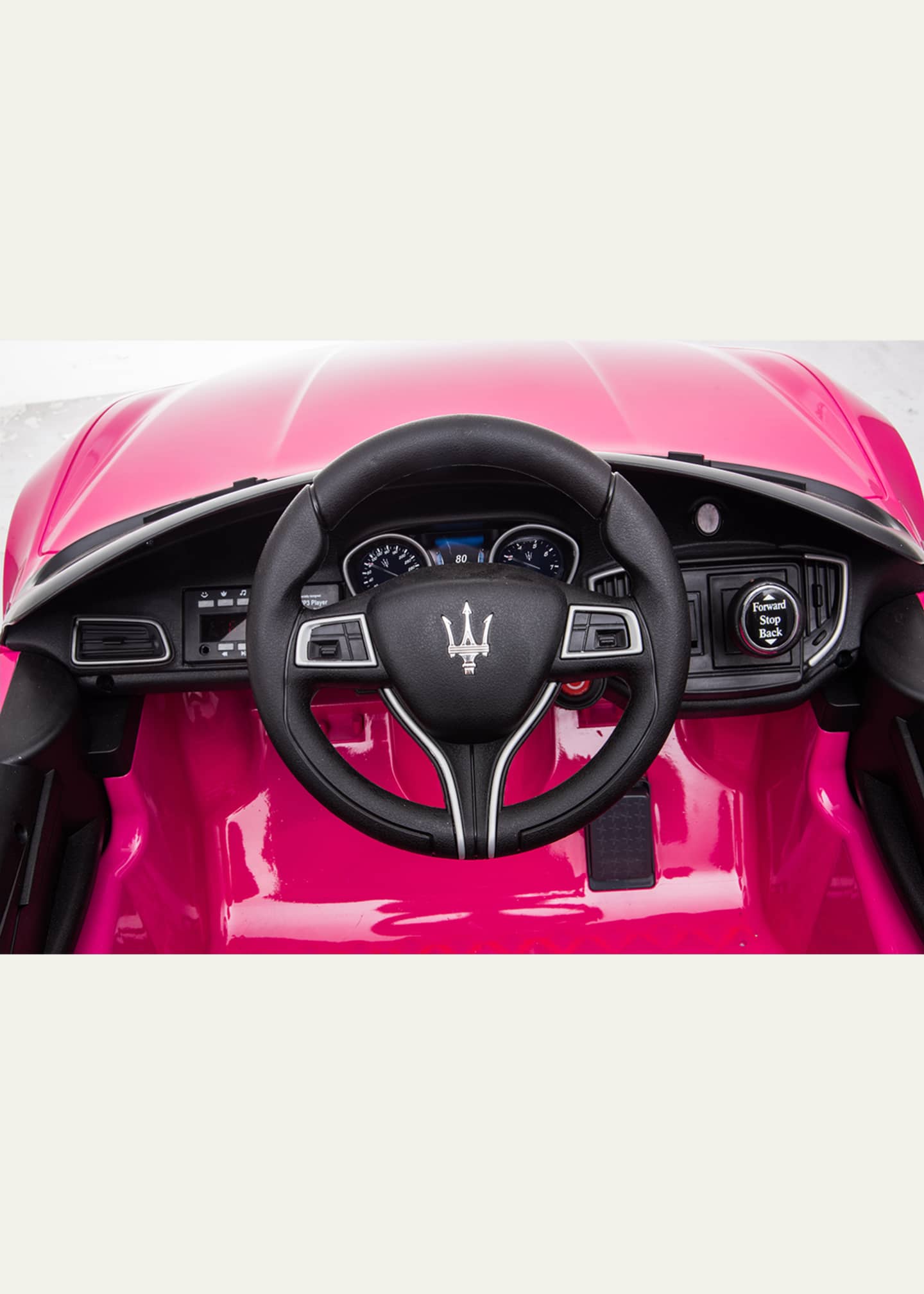 Pink maserati ride on car sale