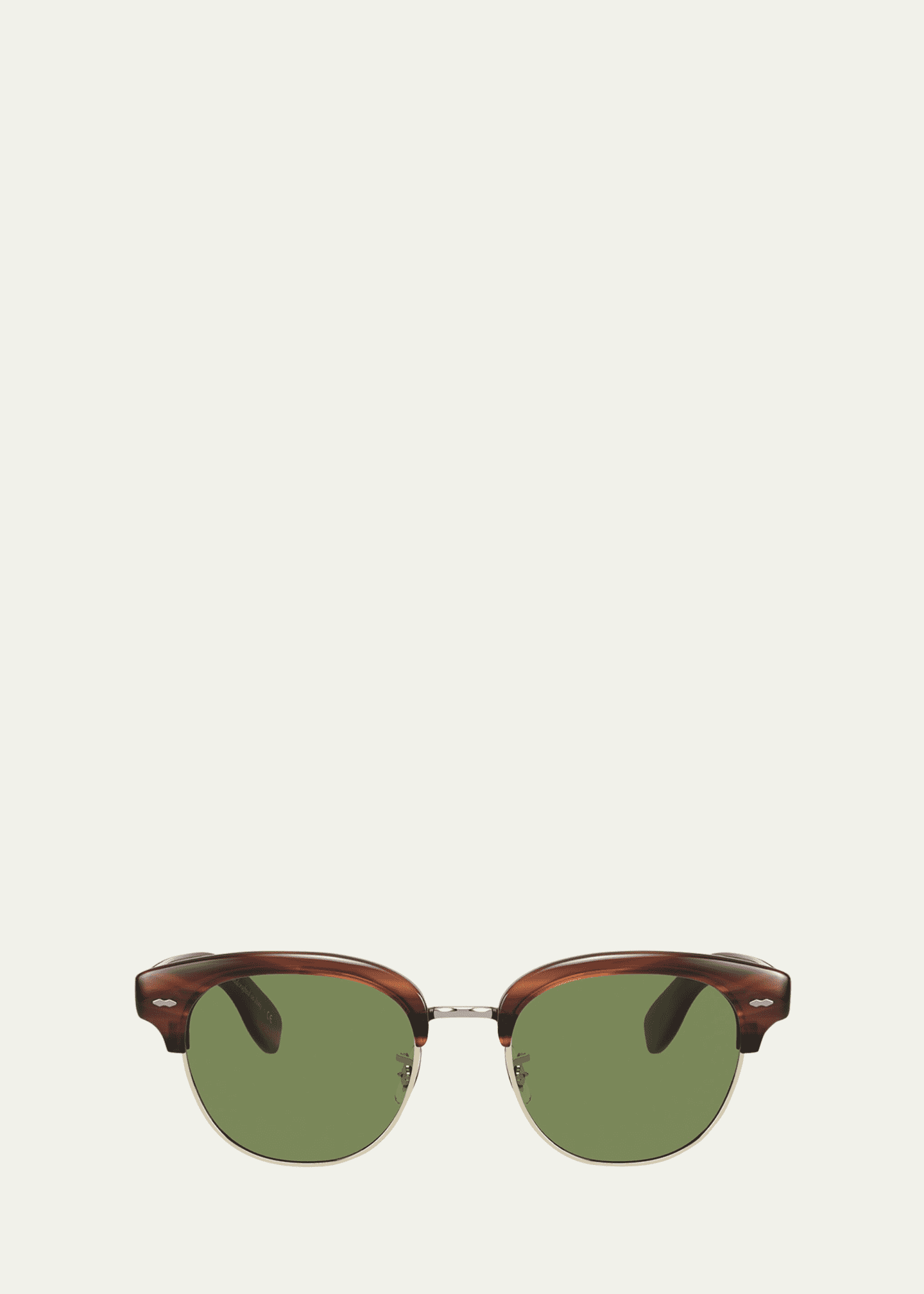Oliver Peoples Men's Grant Half-Rim Sunglasses - Bergdorf Goodman