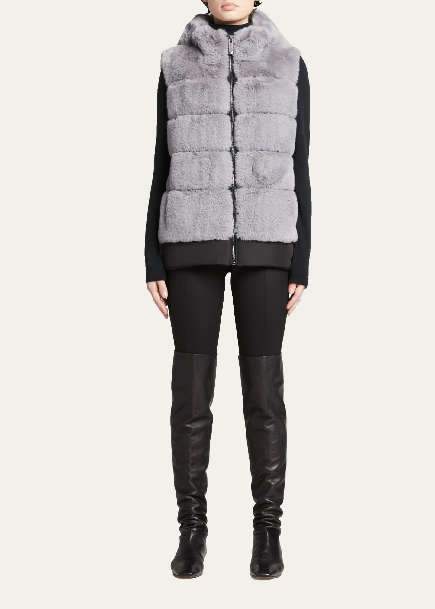 Belle fare rabbit fur vest sale