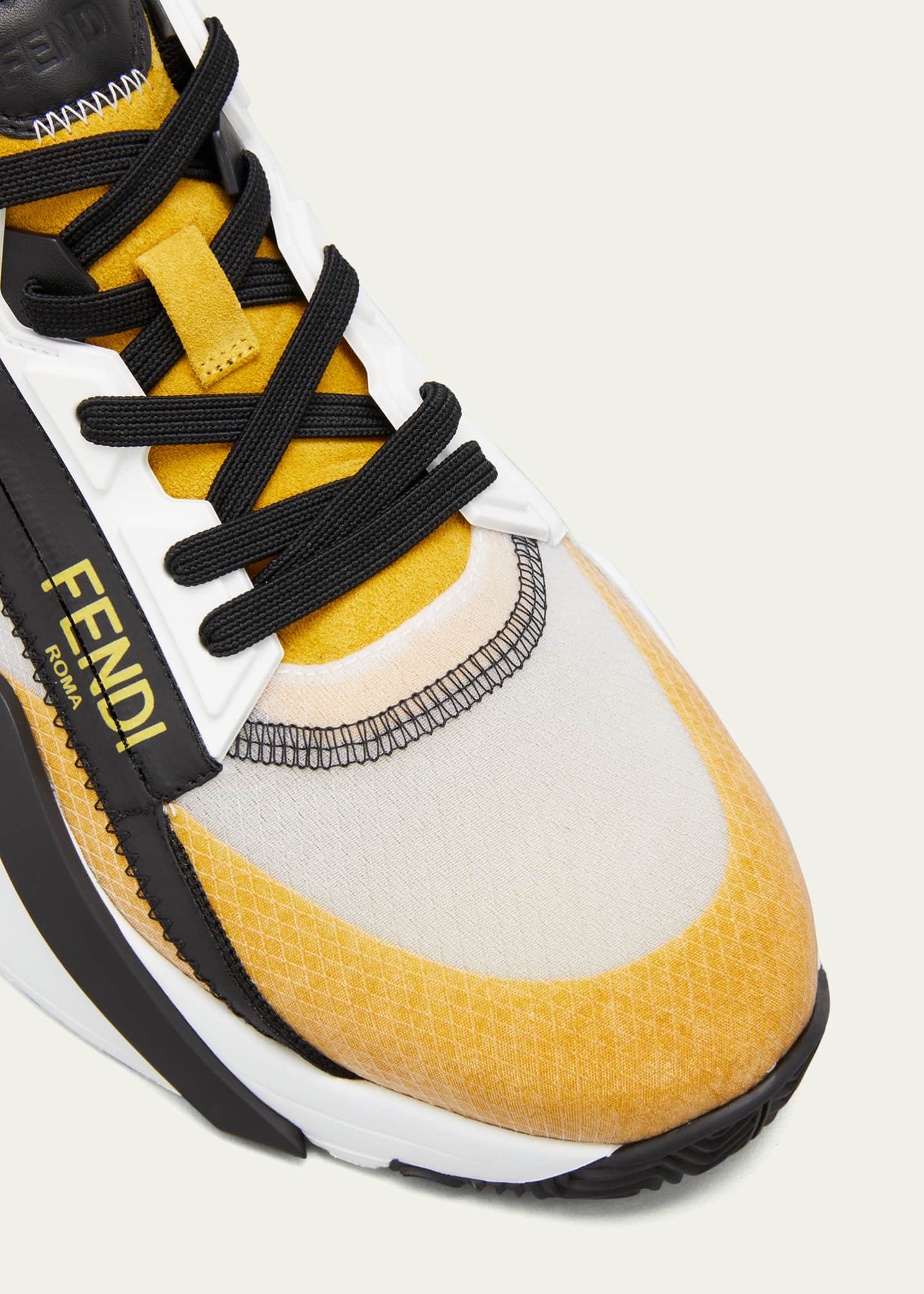 Fendi Men s Mix Media Zip Runner Sneakers