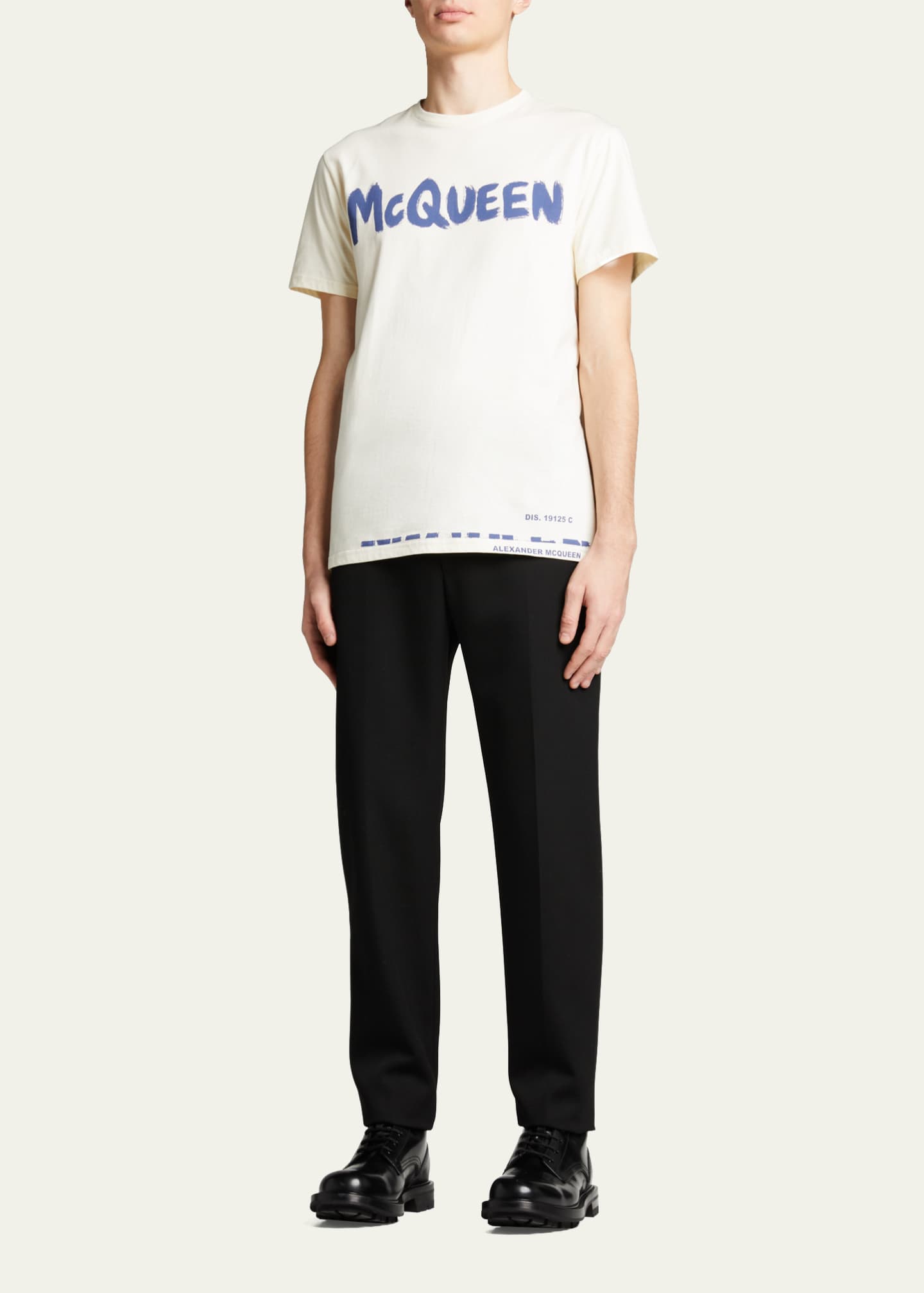 trængsler ydre se tv Alexander McQueen Men's Graffiti-Logo T-Shirt - Bergdorf Goodman