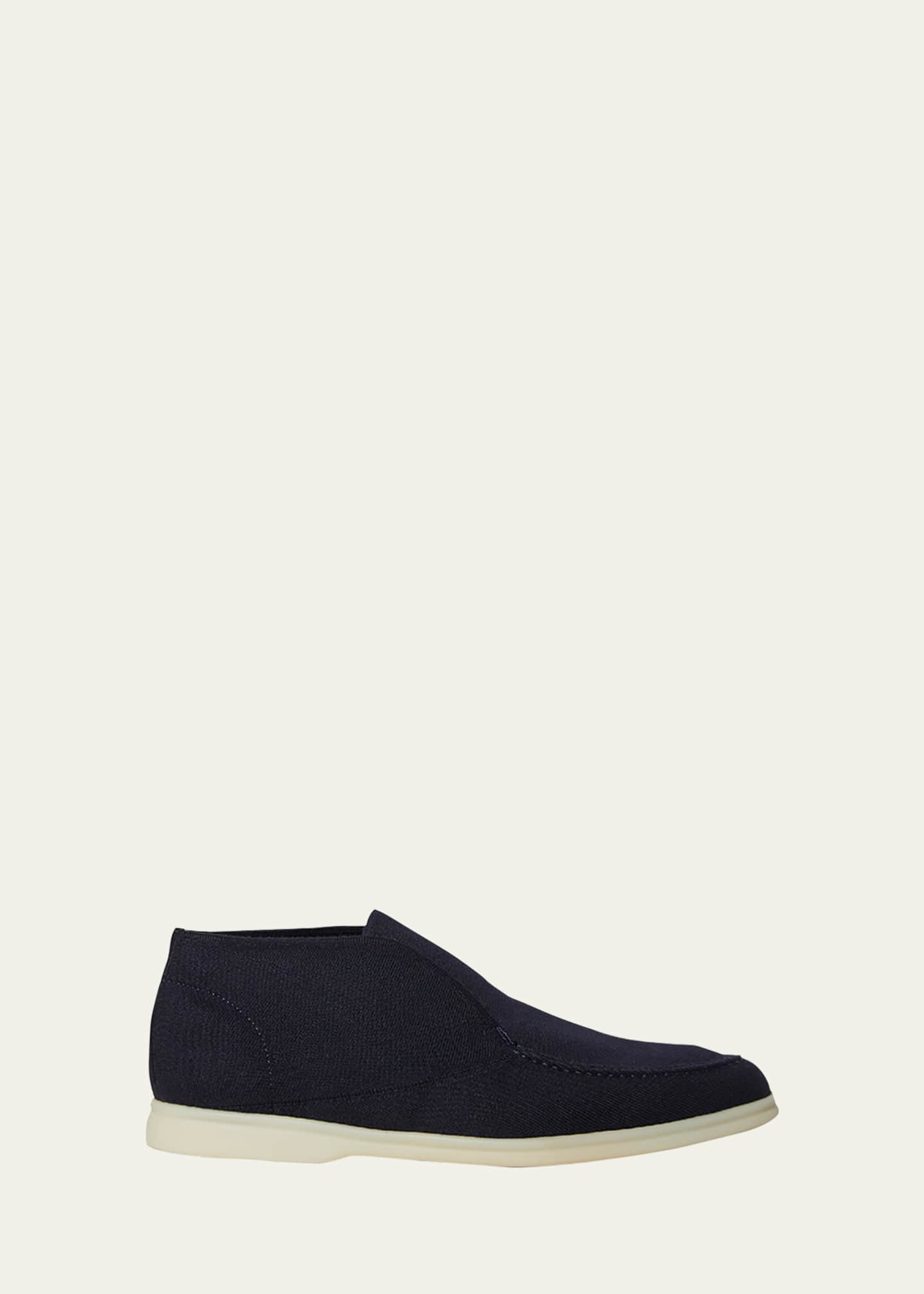 Loro Piana Men's Open Walk Stretch Knit Slip-On Shoes - Bergdorf Goodman