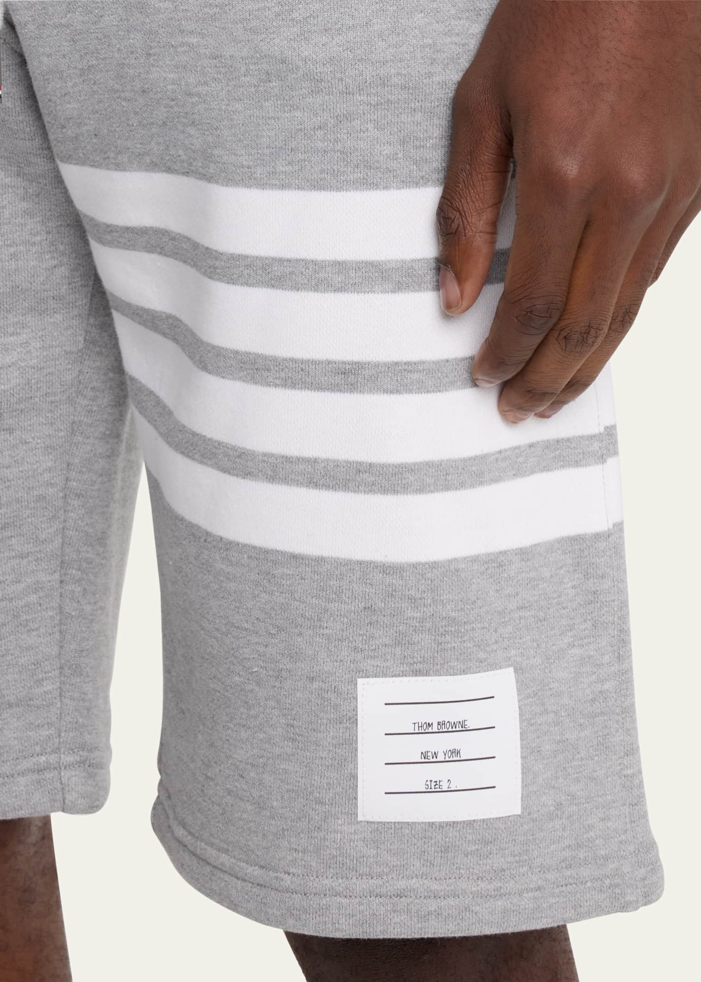 Thom Browne Men's 4-Bar Basic Terry Sweat Shorts Image 5 of 5