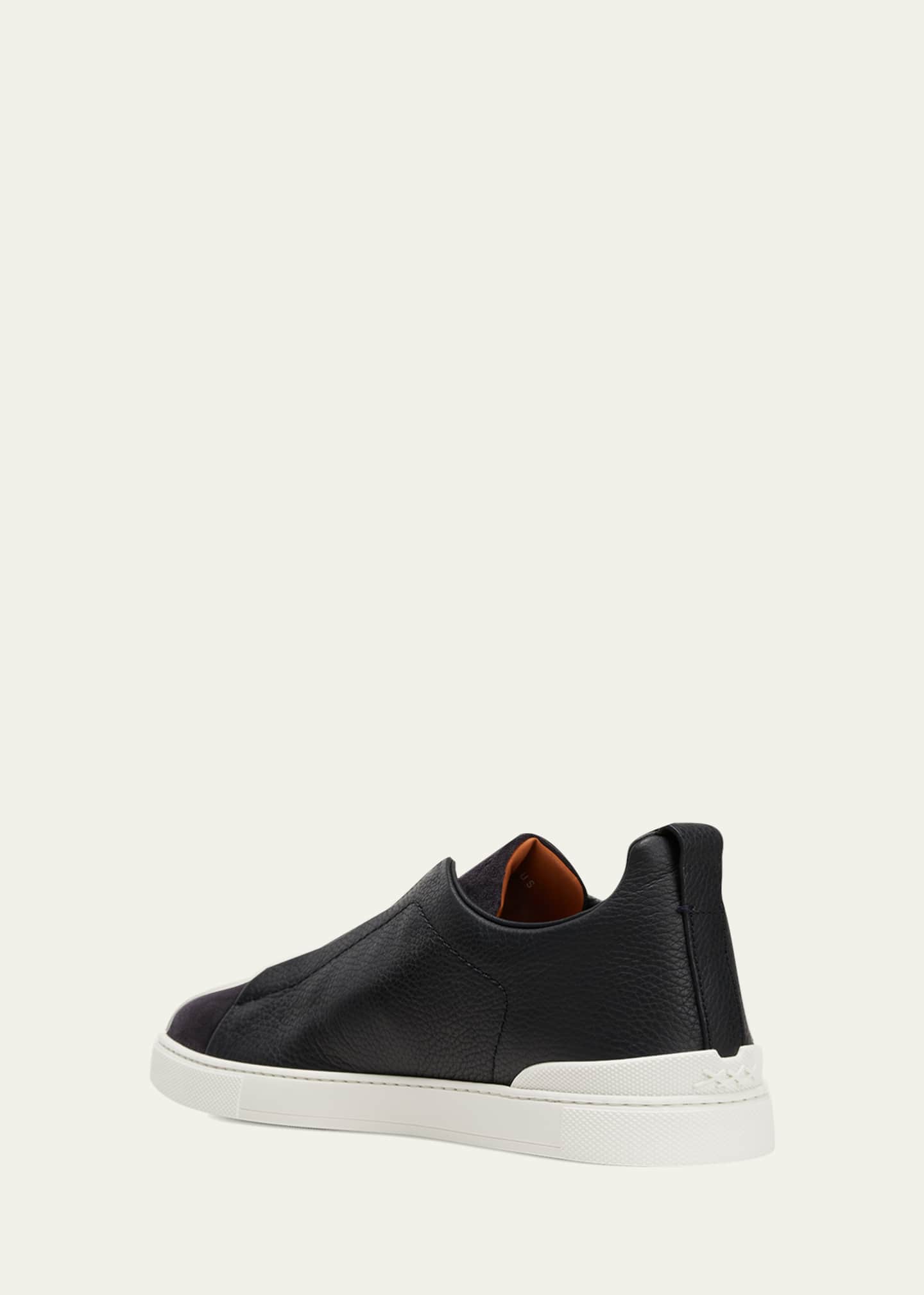ZEGNA Men's Triple Stitch Leather and Suede Sneakers - Bergdorf