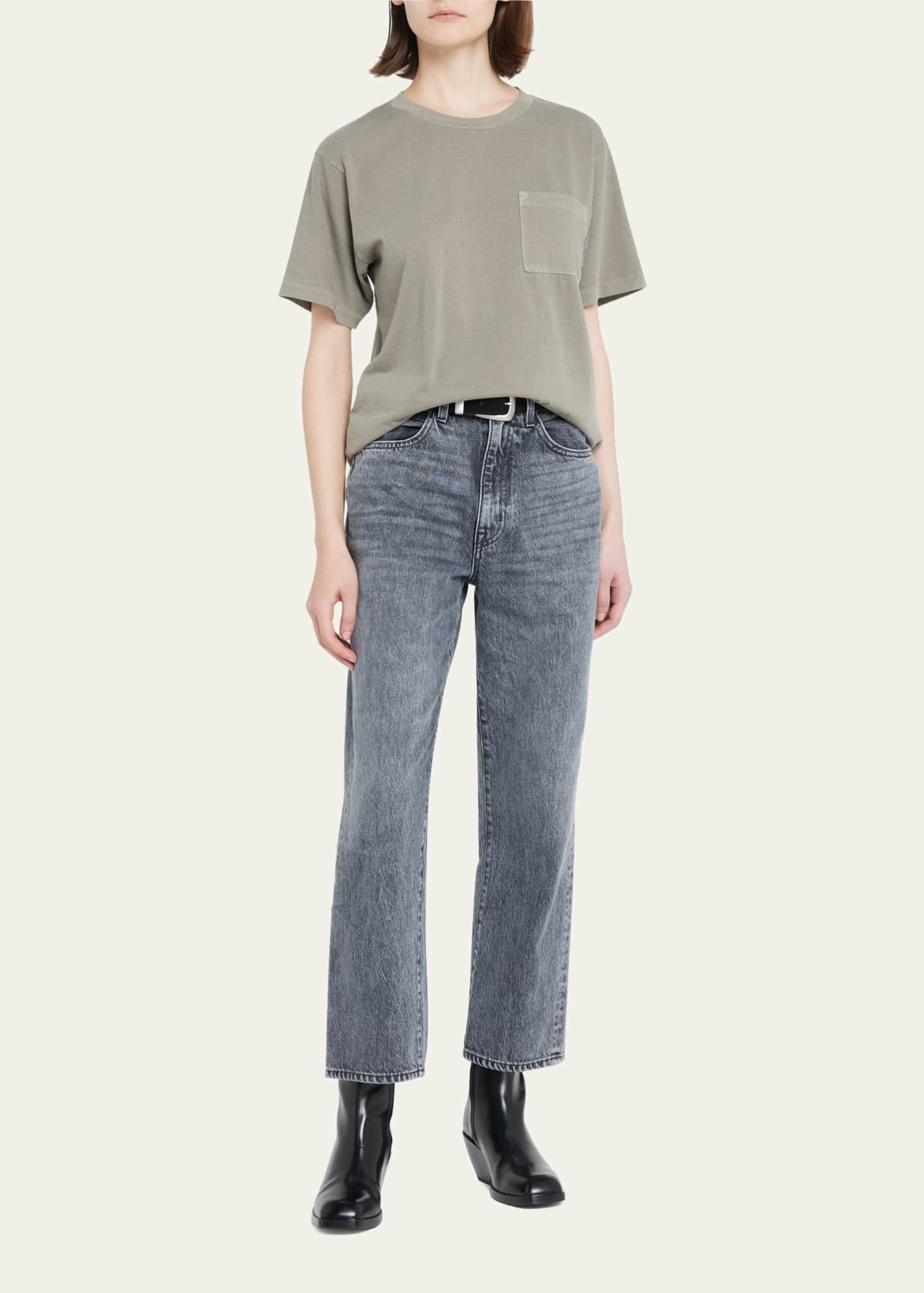 London High-Rise Cropped Straight-Leg Jeans - Thumbnail 2