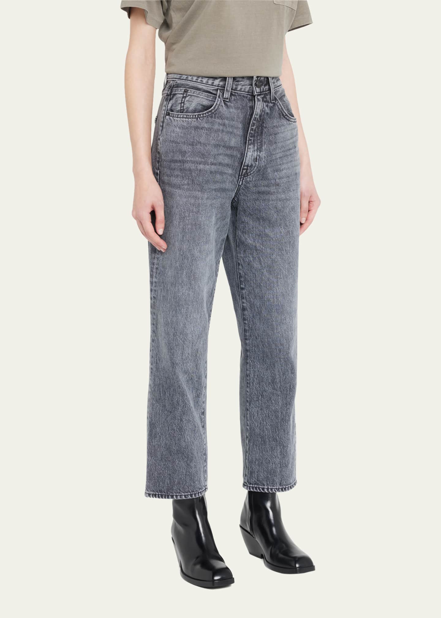 SLVRLAKE London High-Rise Cropped Straight-Leg Jeans Image 4 of 5