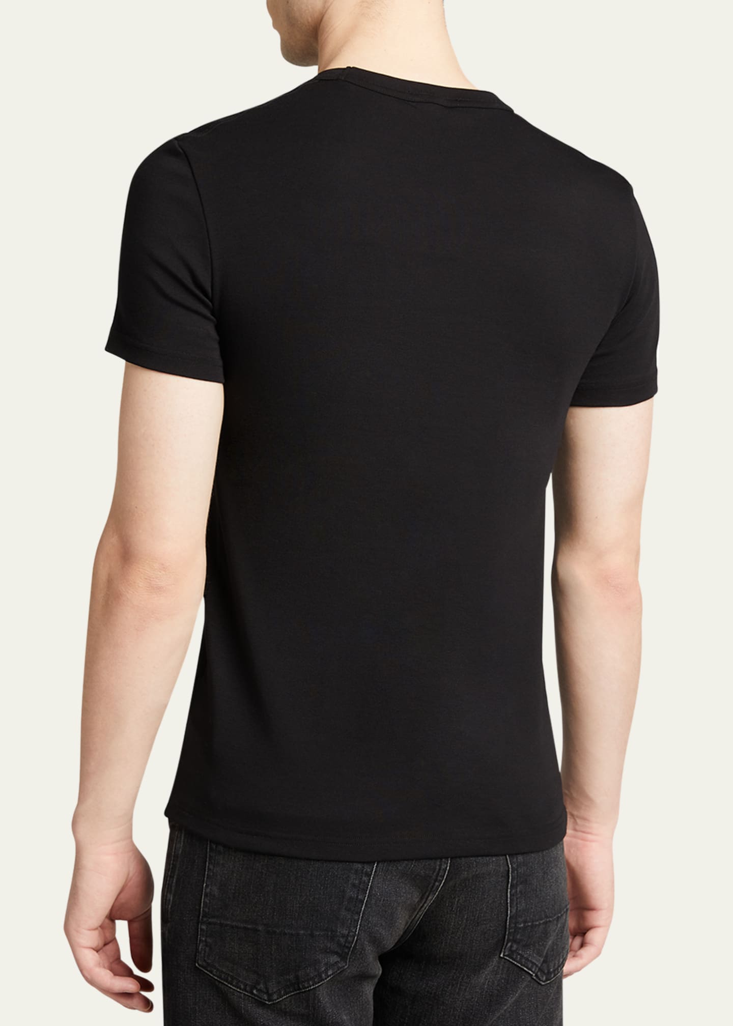 TOM FORD Men's Solid Stretch Jersey T-Shirt Image 3 of 5